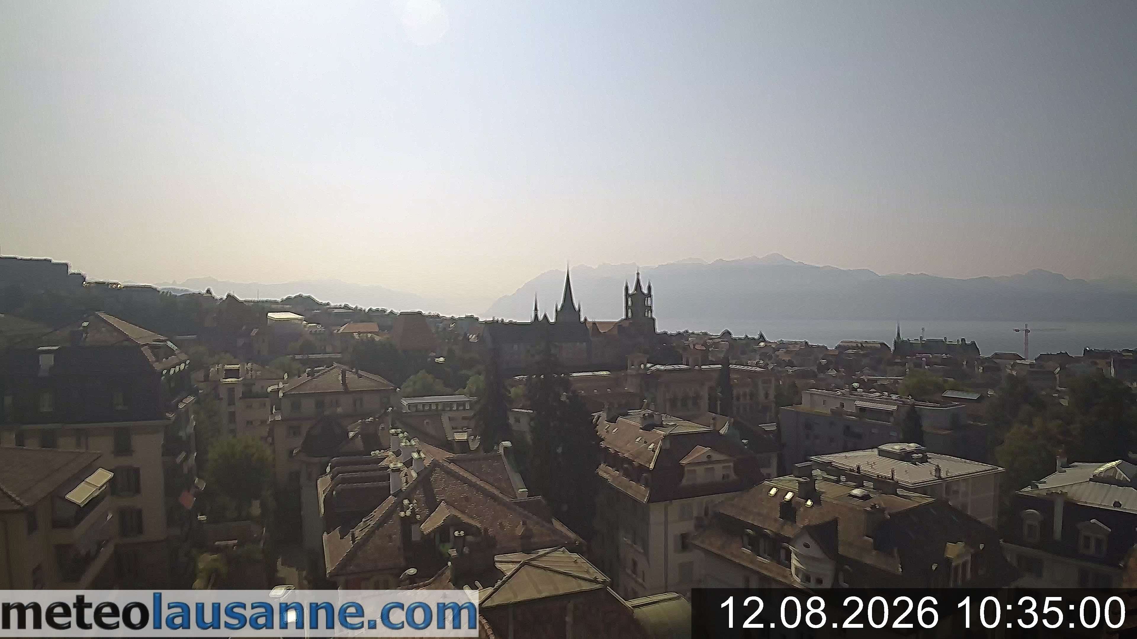 Archiv Foto Webcam Lausanne - Genfer See