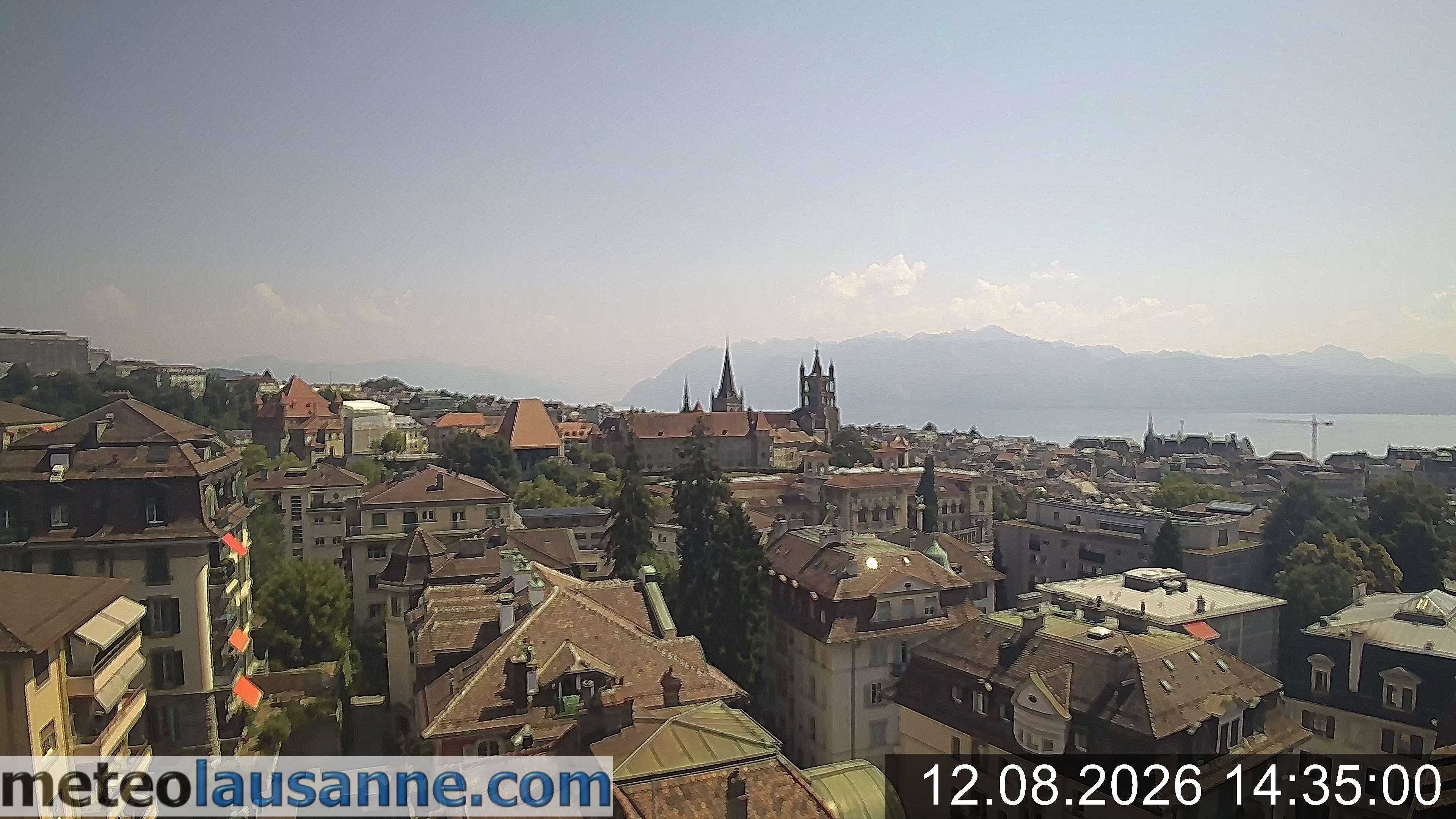 Archiv Foto Webcam Lausanne - Genfer See