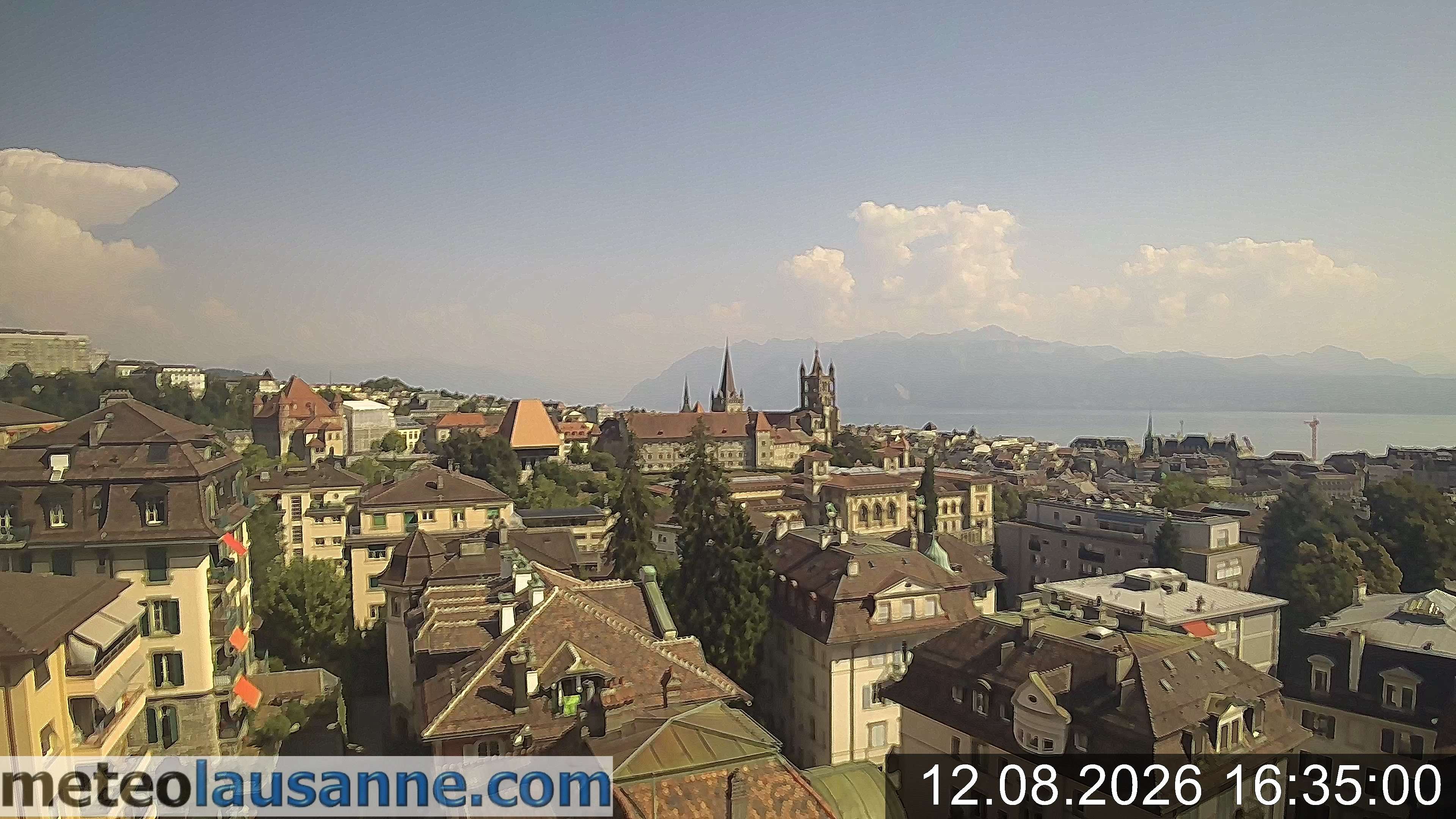 Archiv Foto Webcam Lausanne - Genfer See