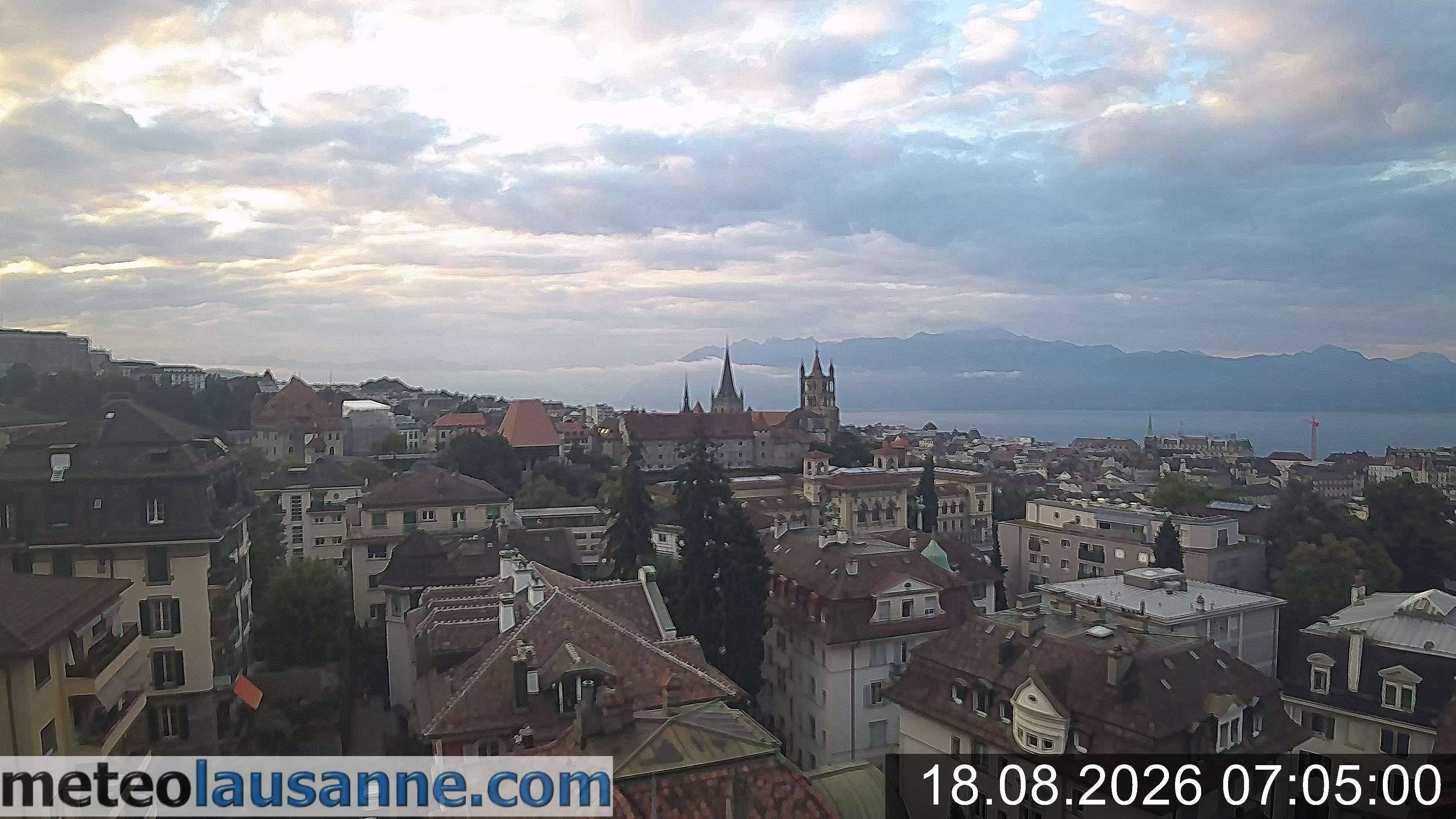 Archiv Foto Webcam Lausanne - Genfer See