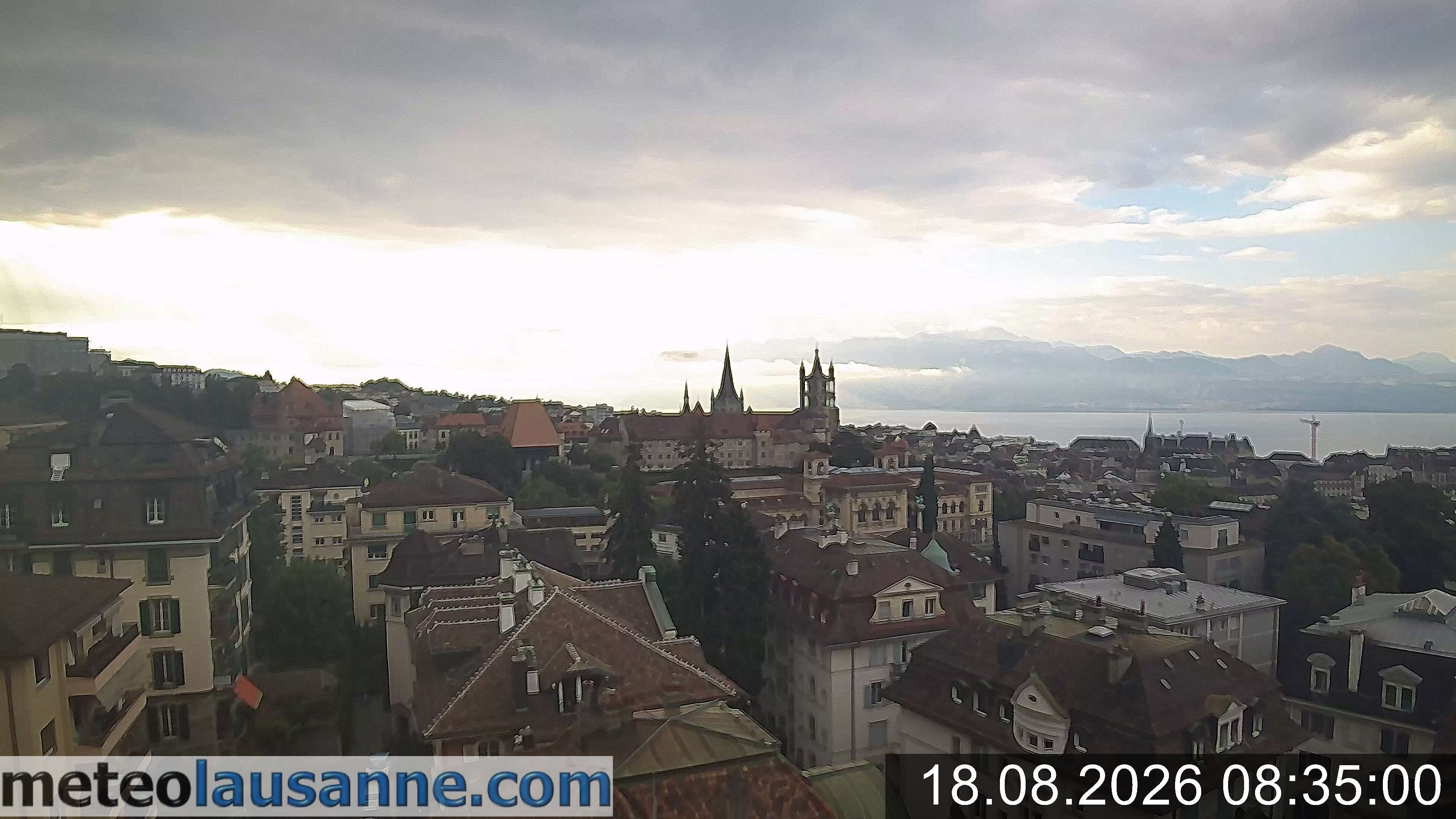 Archiv Foto Webcam Lausanne - Genfer See
