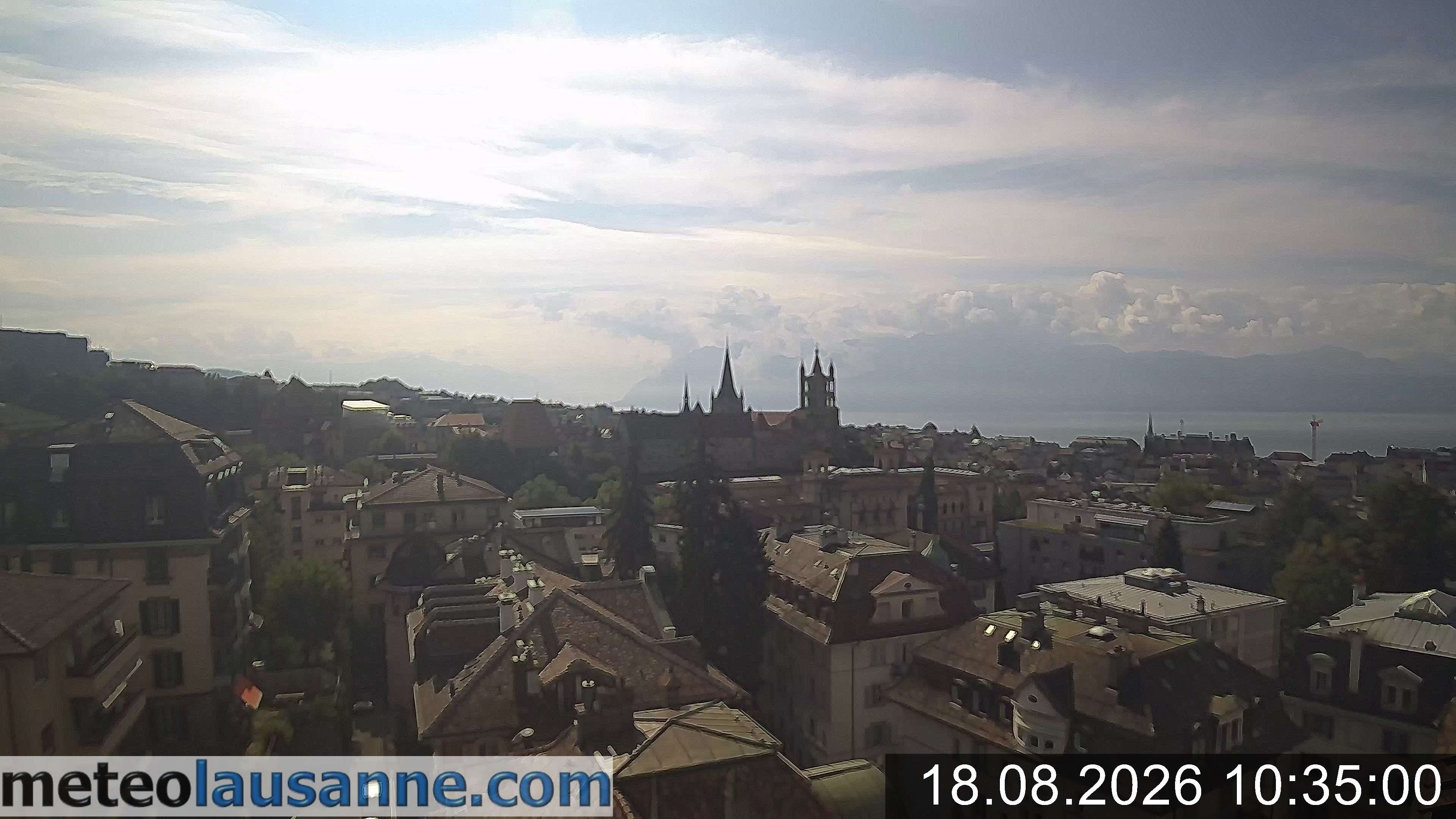 Archiv Foto Webcam Lausanne - Genfer See