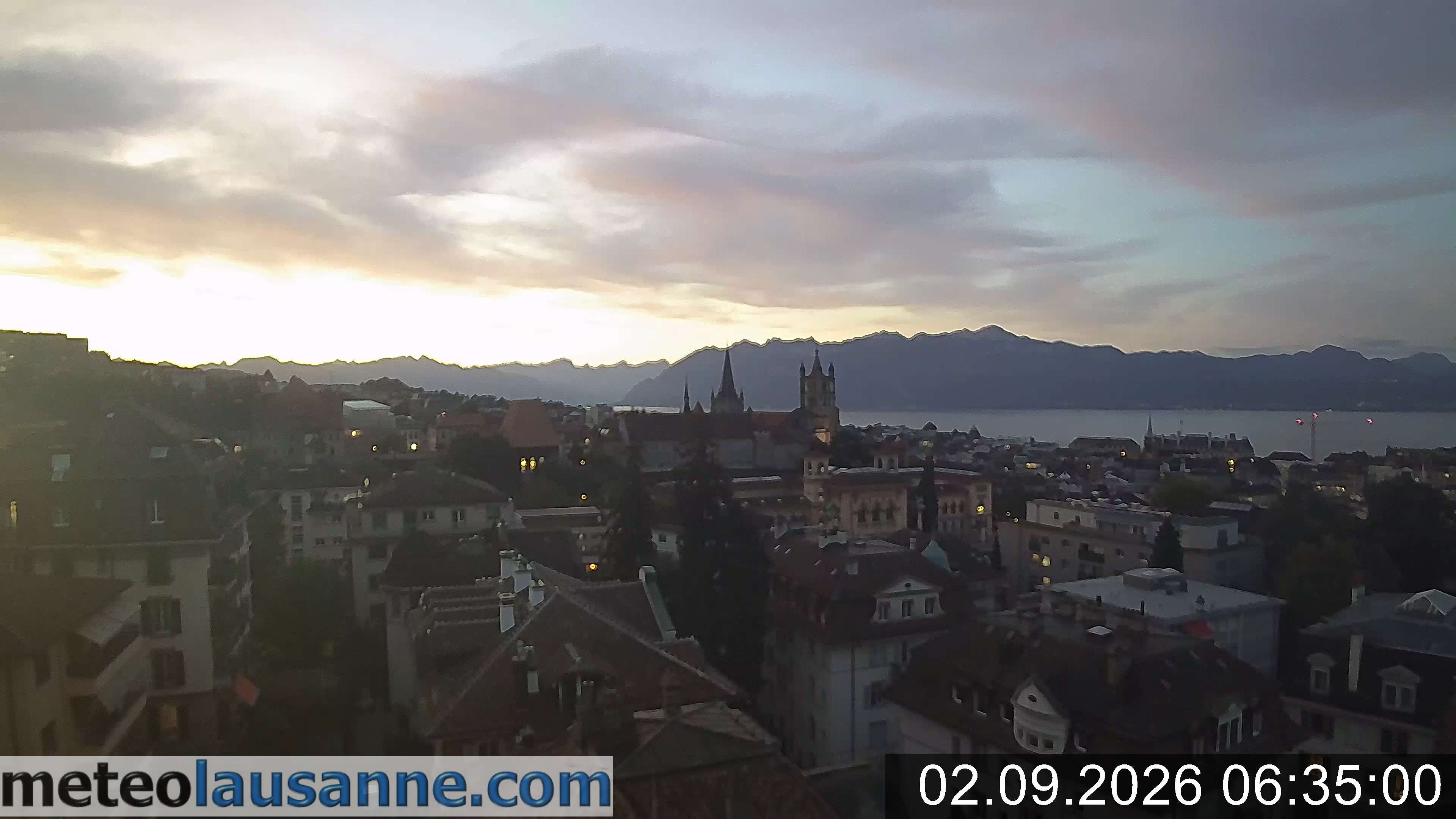 Archiv Foto Webcam Lausanne - Genfer See