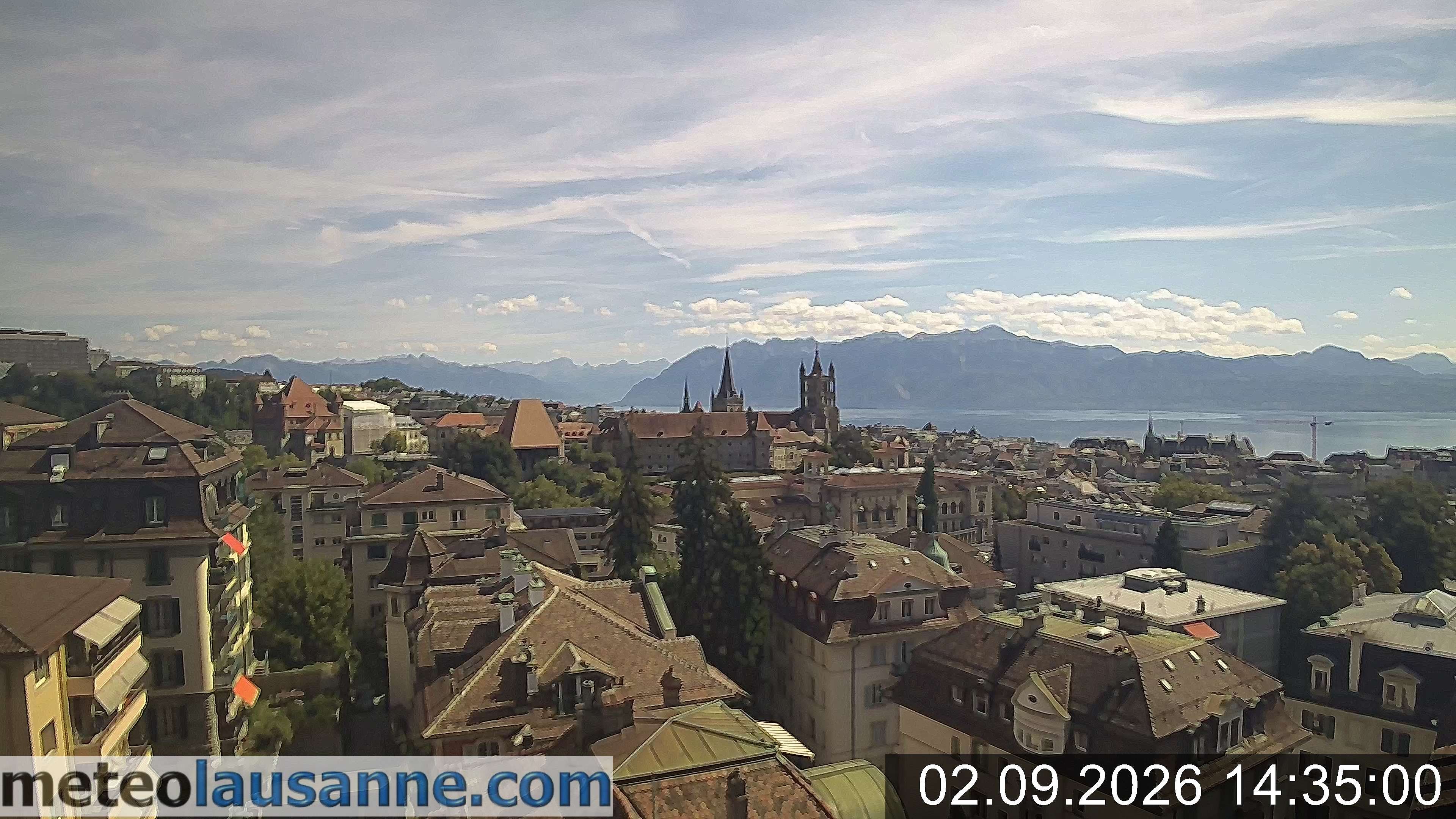 Archiv Foto Webcam Lausanne - Genfer See