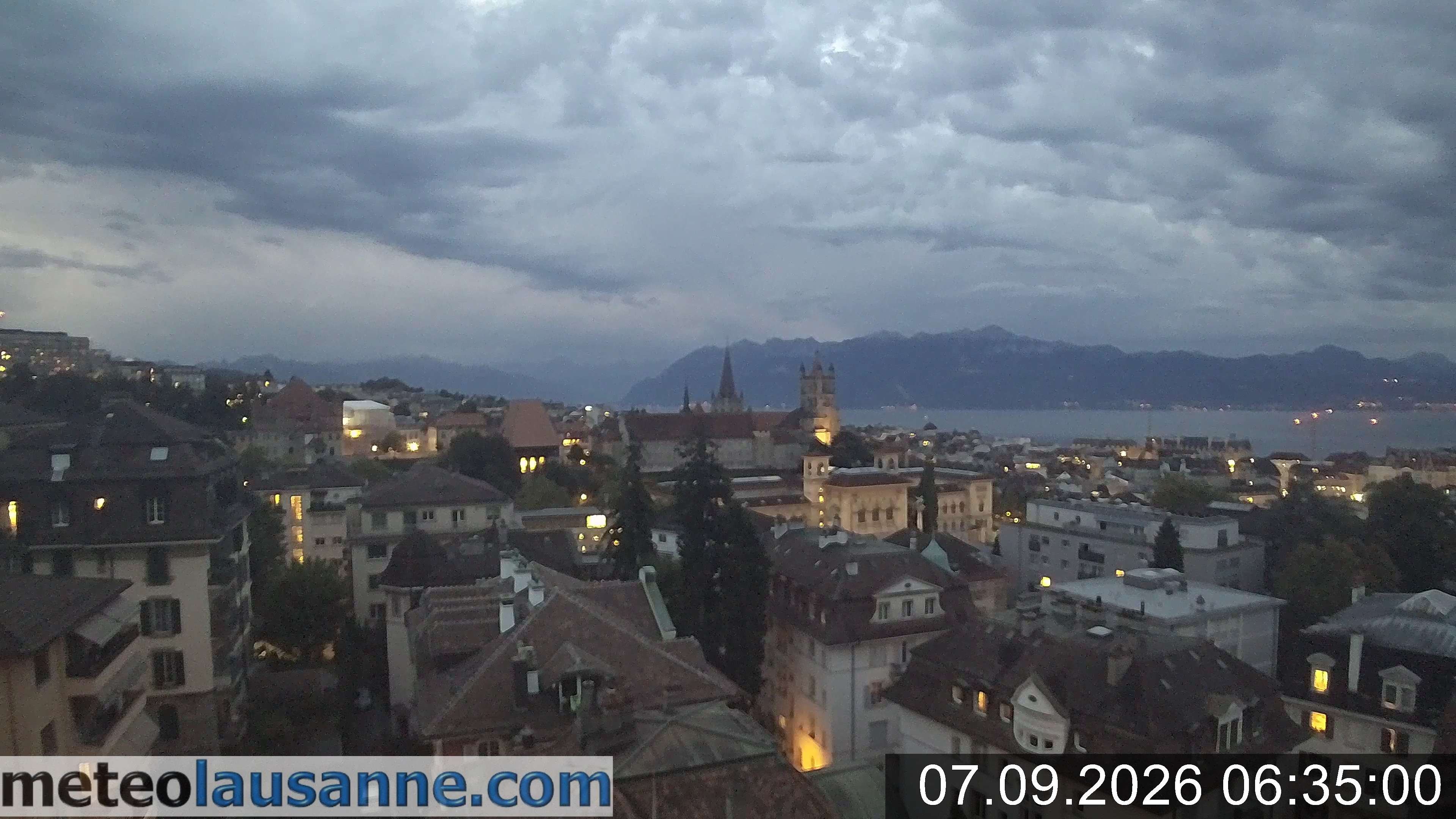 Archiv Foto Webcam Lausanne - Genfer See