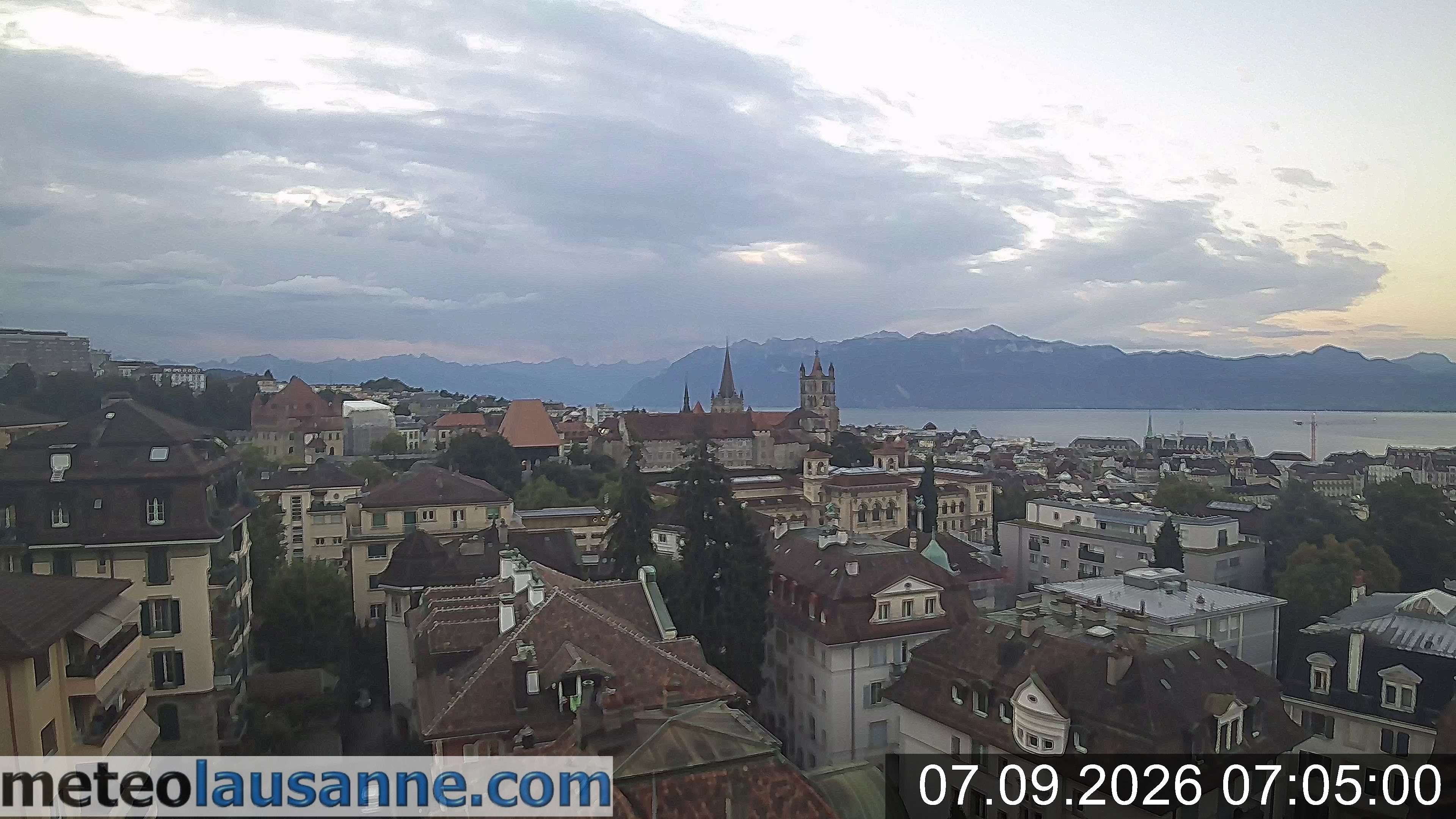 Archiv Foto Webcam Lausanne - Genfer See
