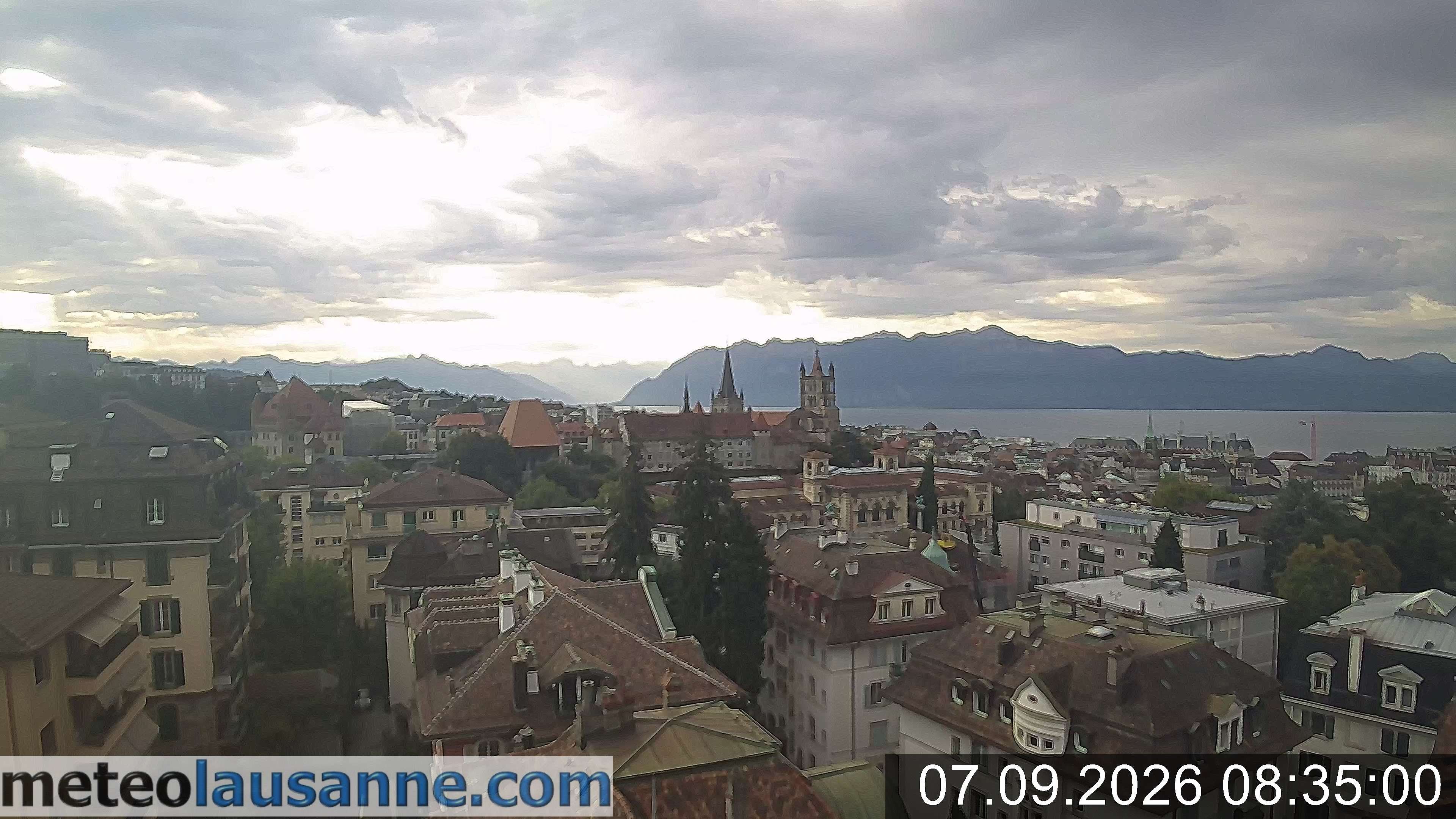 Archiv Foto Webcam Lausanne - Genfer See