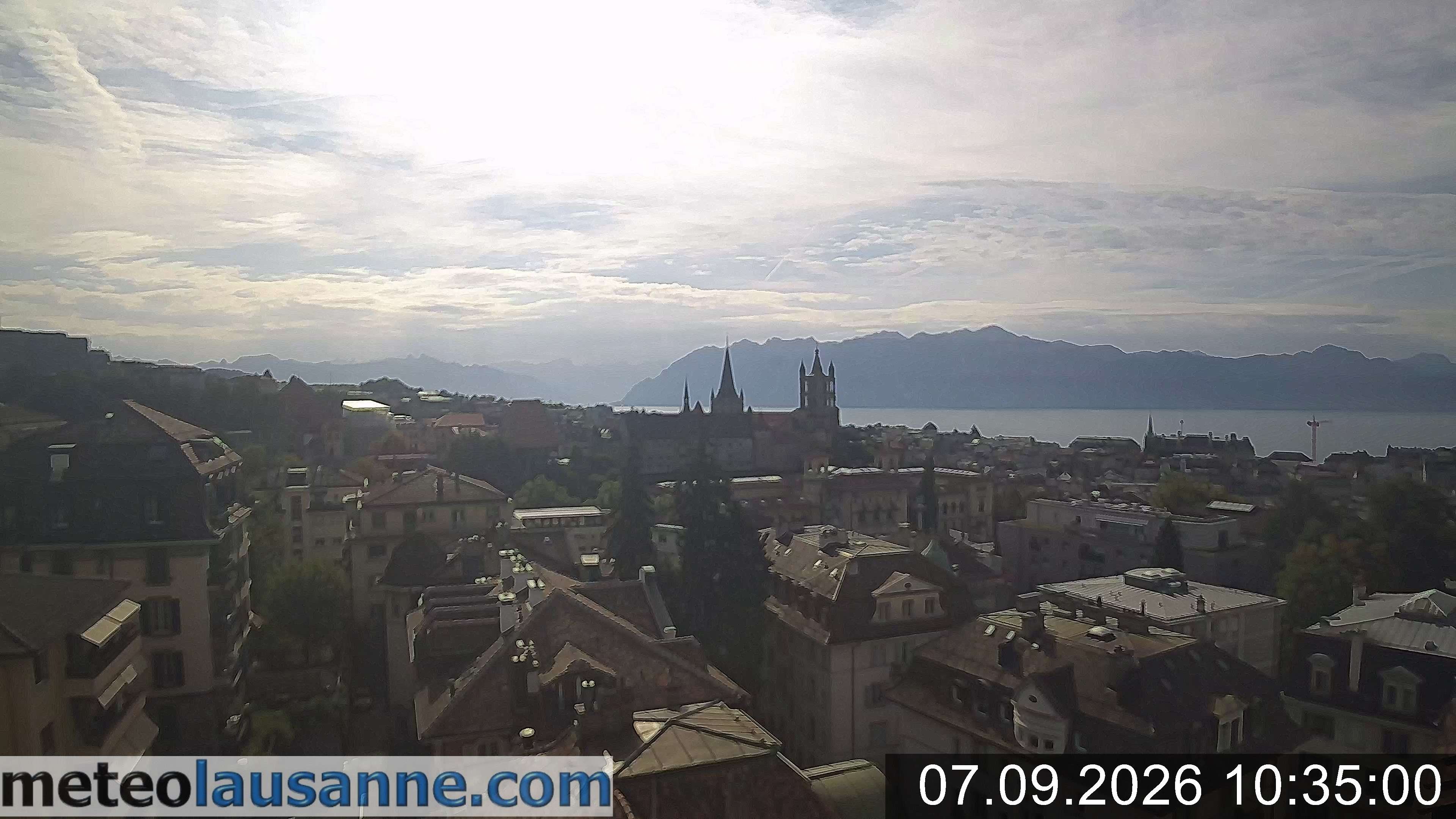 Archiv Foto Webcam Lausanne - Genfer See