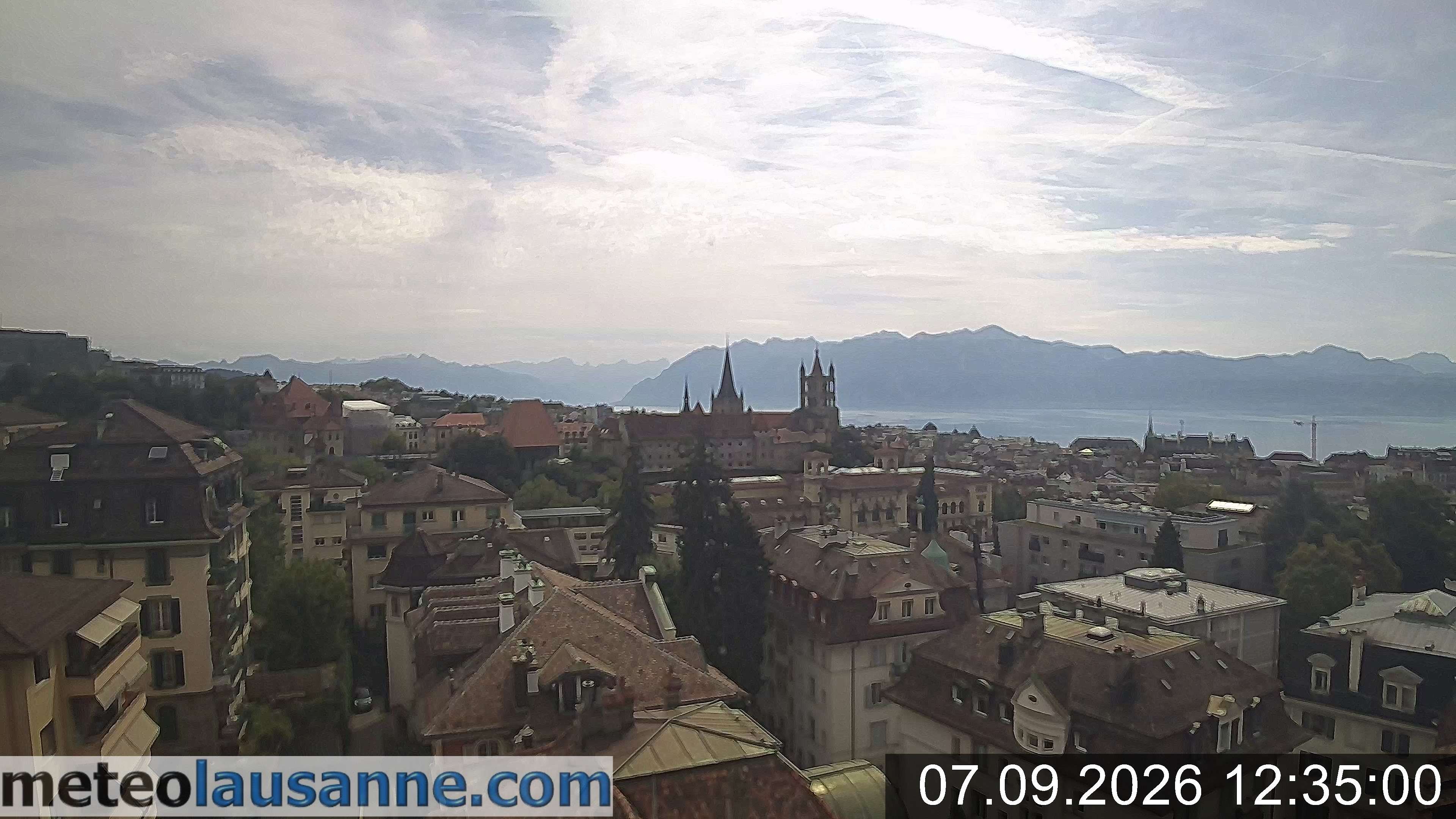 Archiv Foto Webcam Lausanne - Genfer See