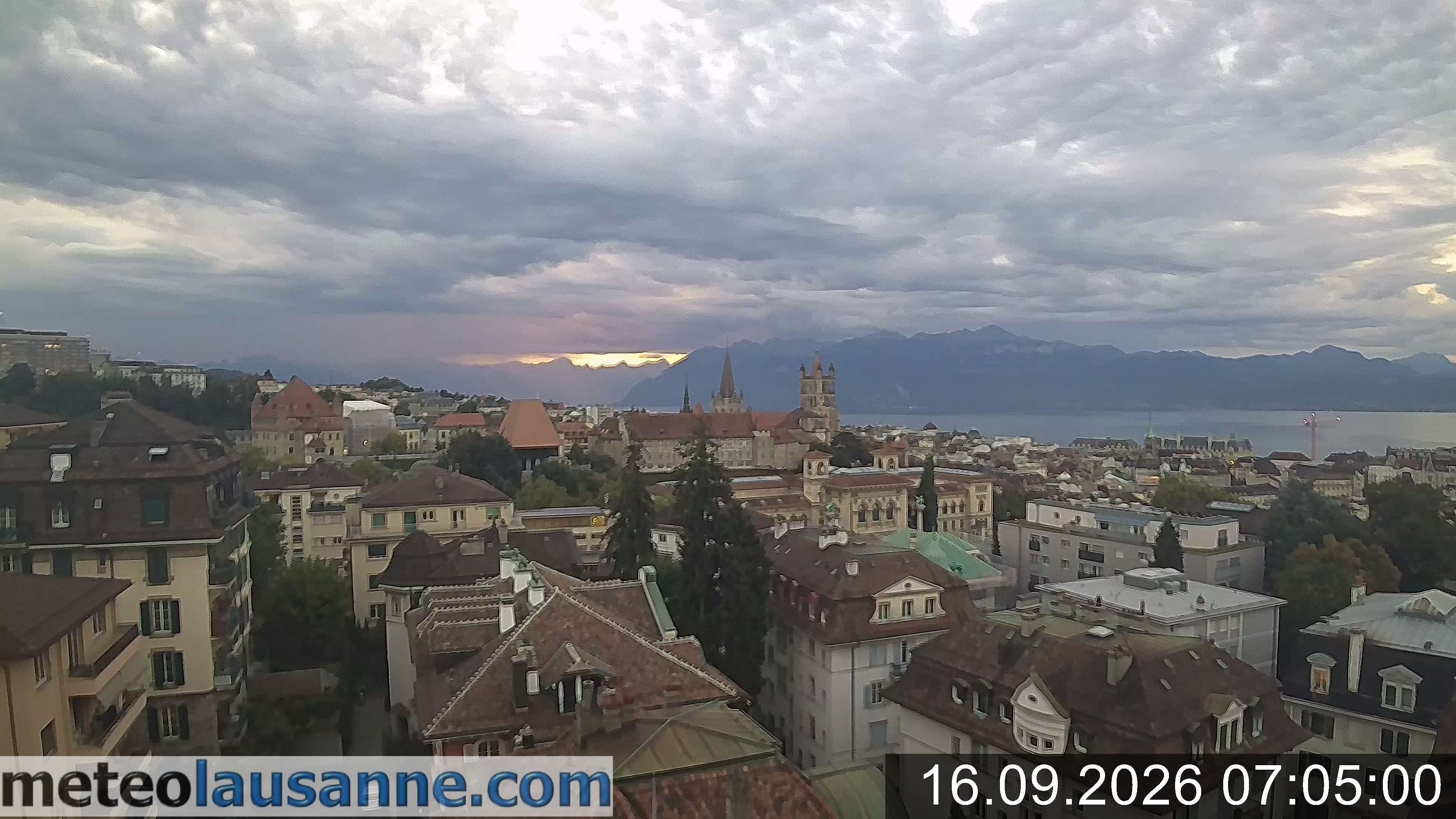 Archiv Foto Webcam Lausanne - Genfer See