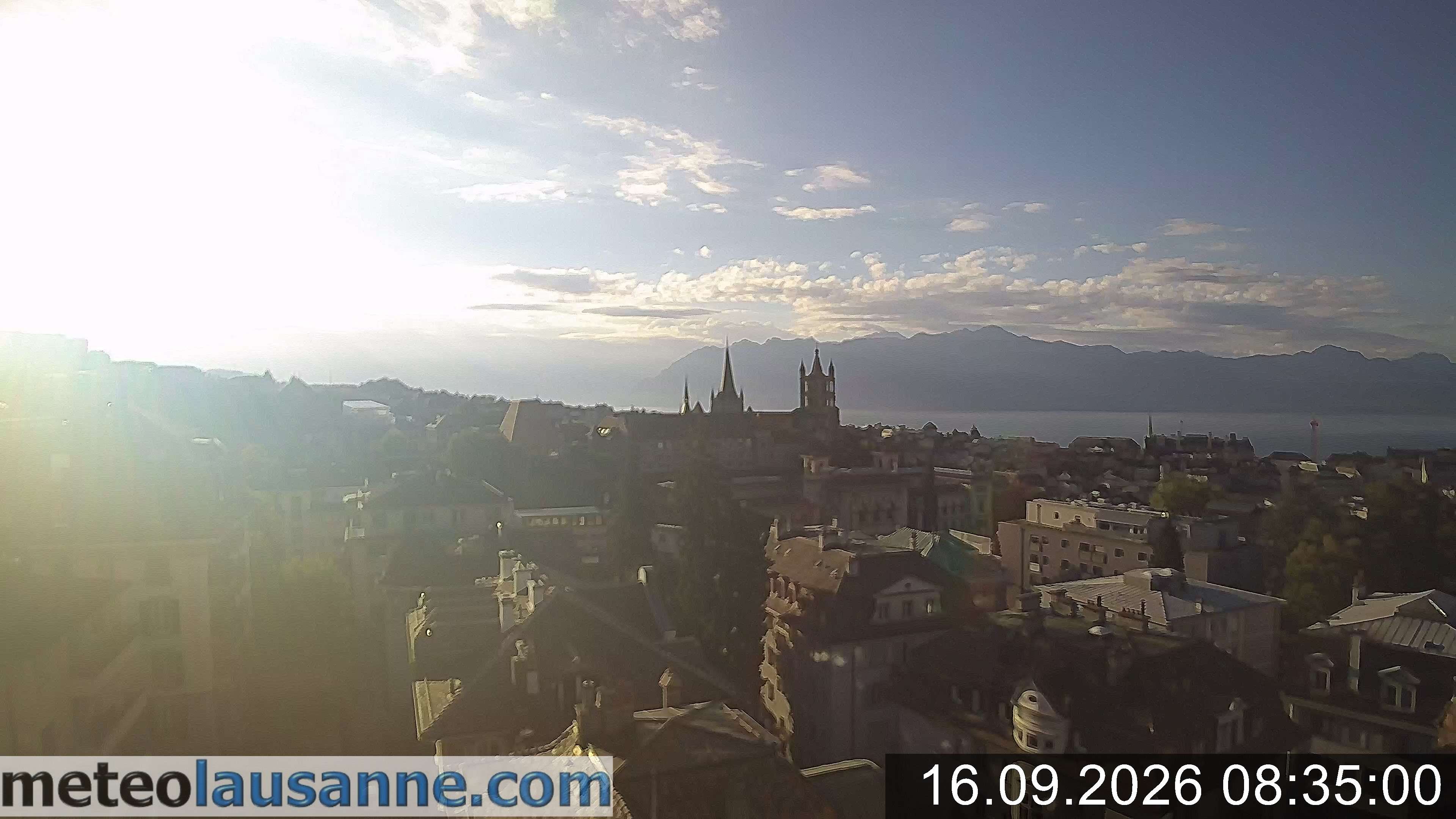 Archiv Foto Webcam Lausanne - Genfer See