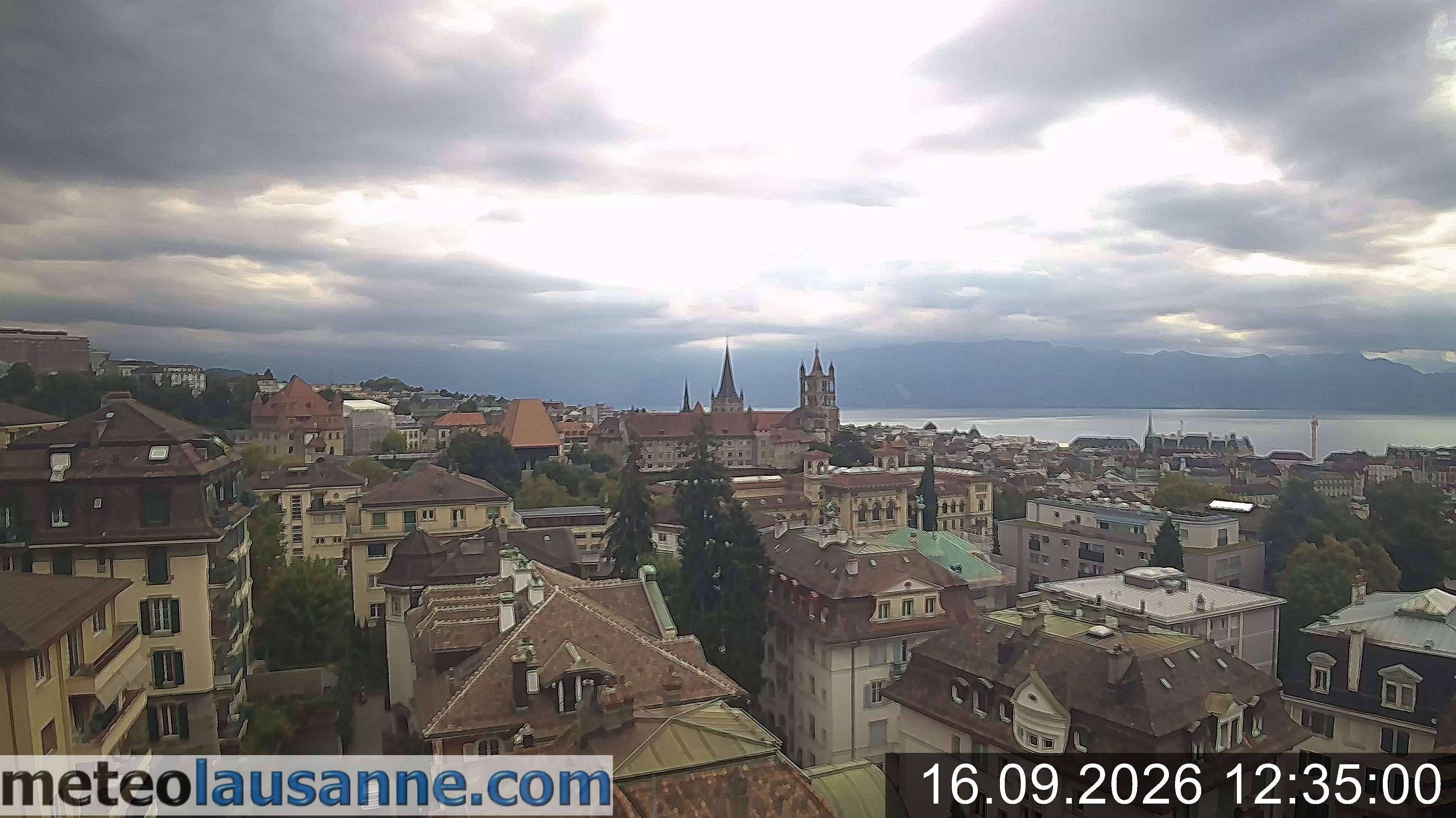 Archiv Foto Webcam Lausanne - Genfer See