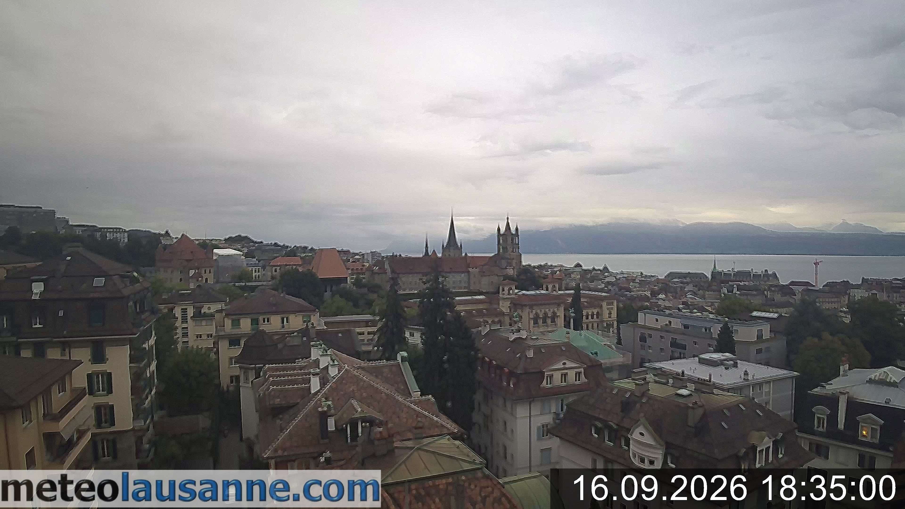Archived image Webcam Lausanne - Lake Geneva