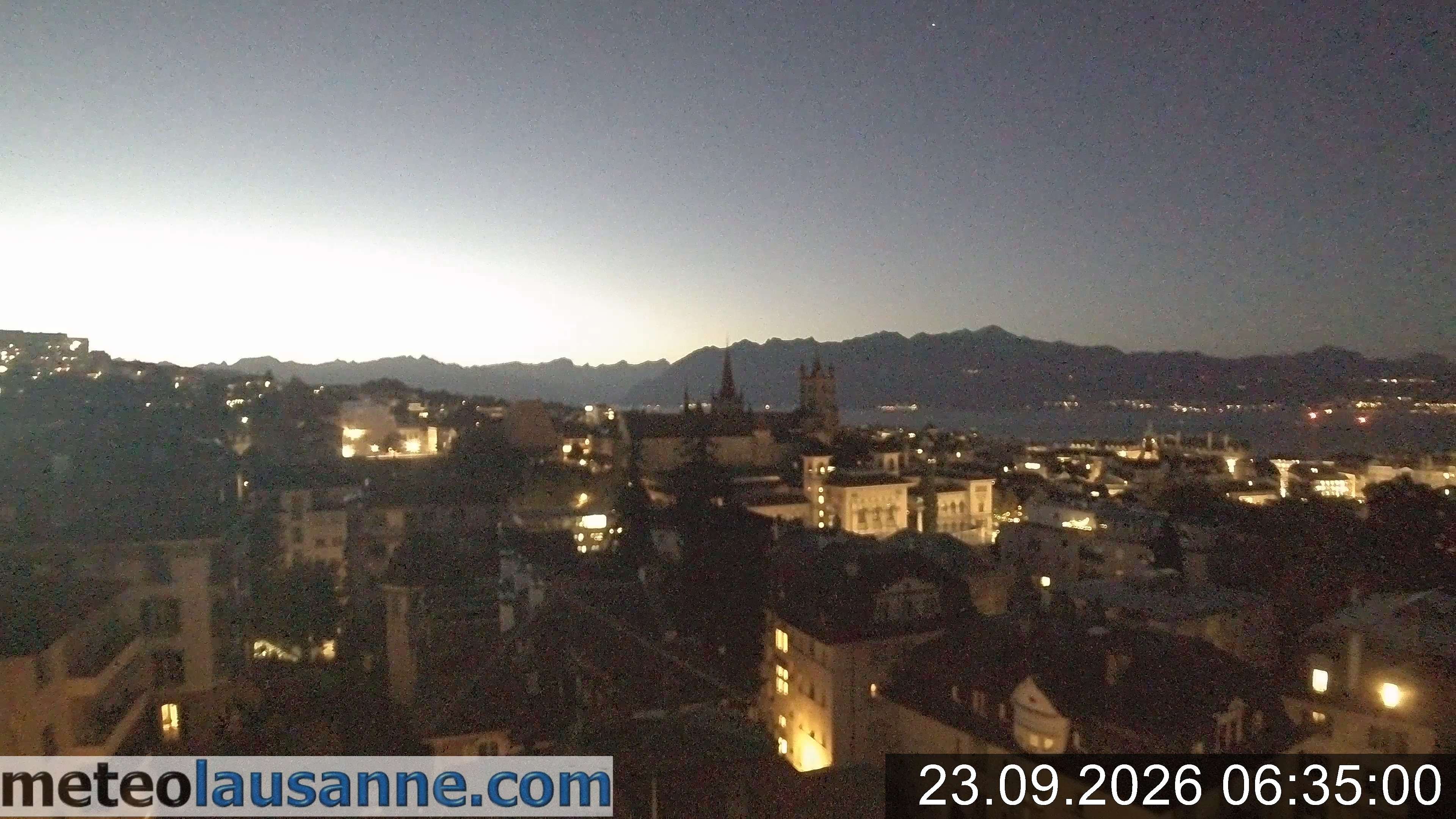 Archiv Foto Webcam Lausanne - Genfer See