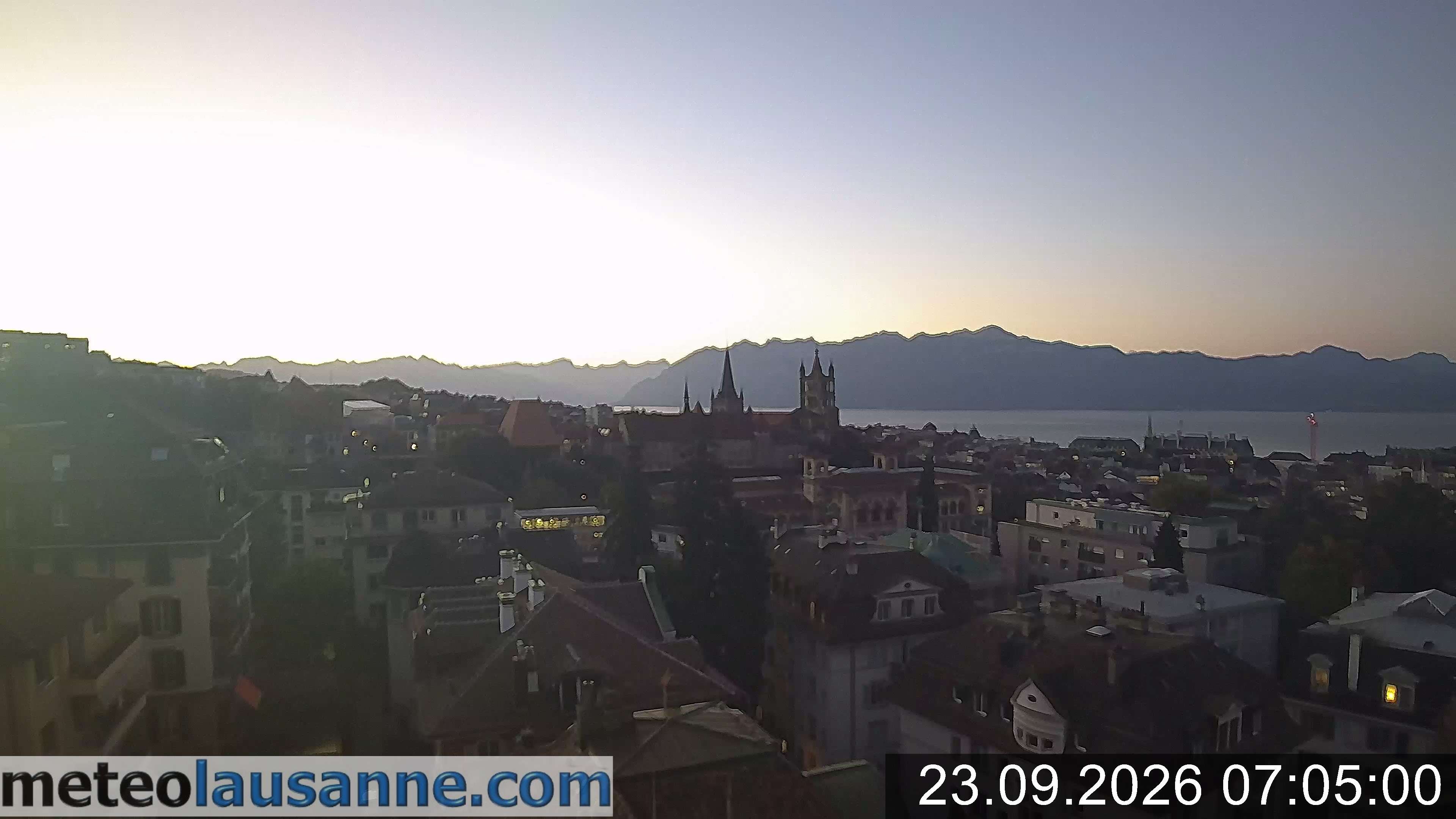 Archiv Foto Webcam Lausanne - Genfer See