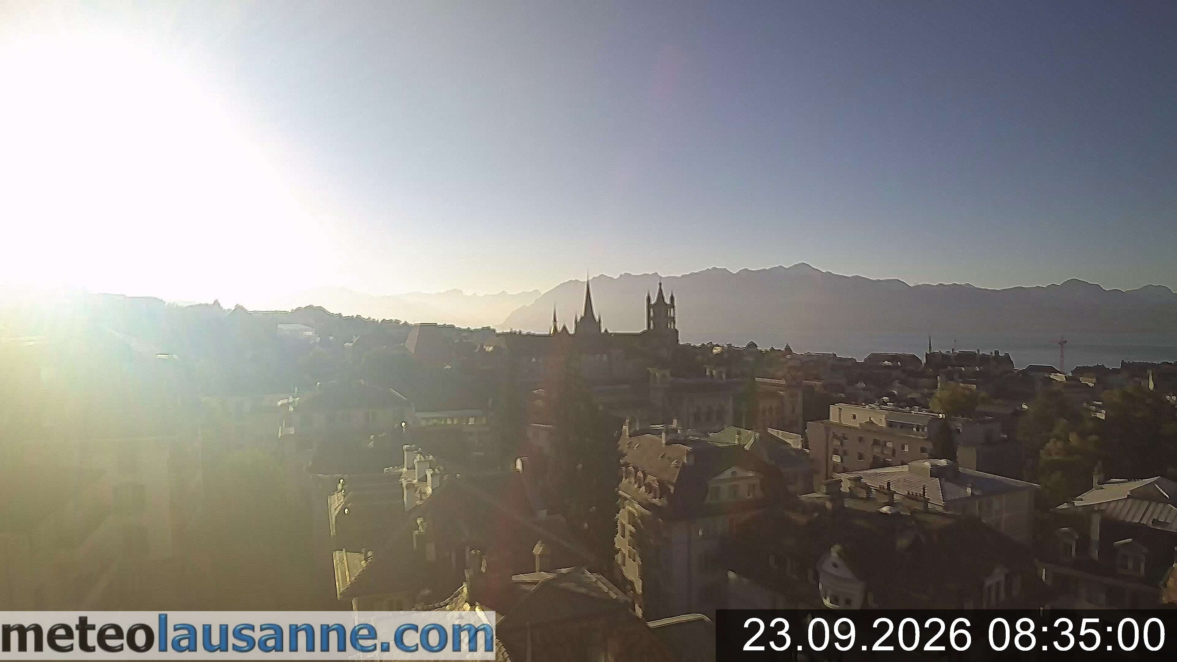 Archiv Foto Webcam Lausanne - Genfer See