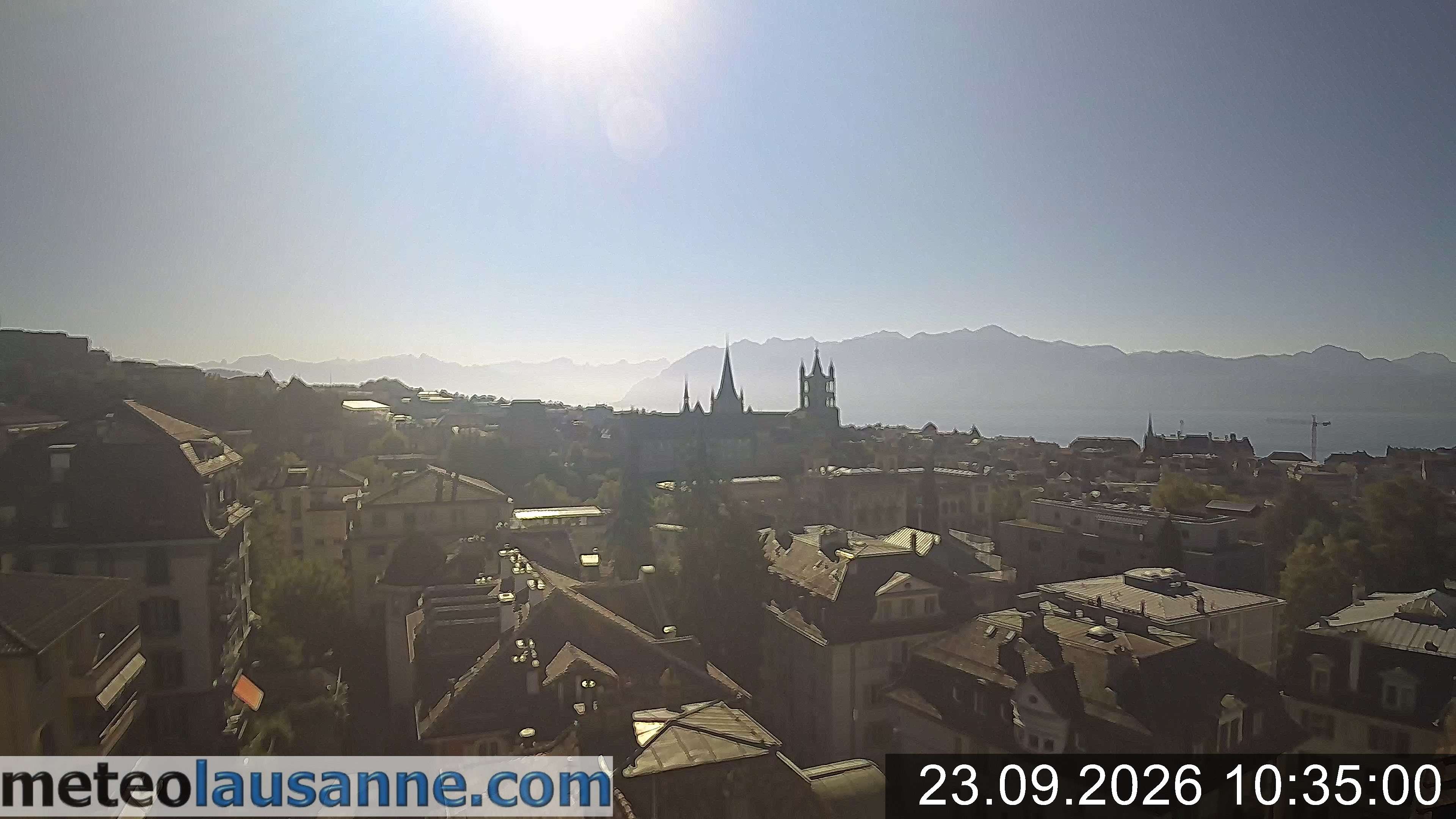 Archiv Foto Webcam Lausanne - Genfer See