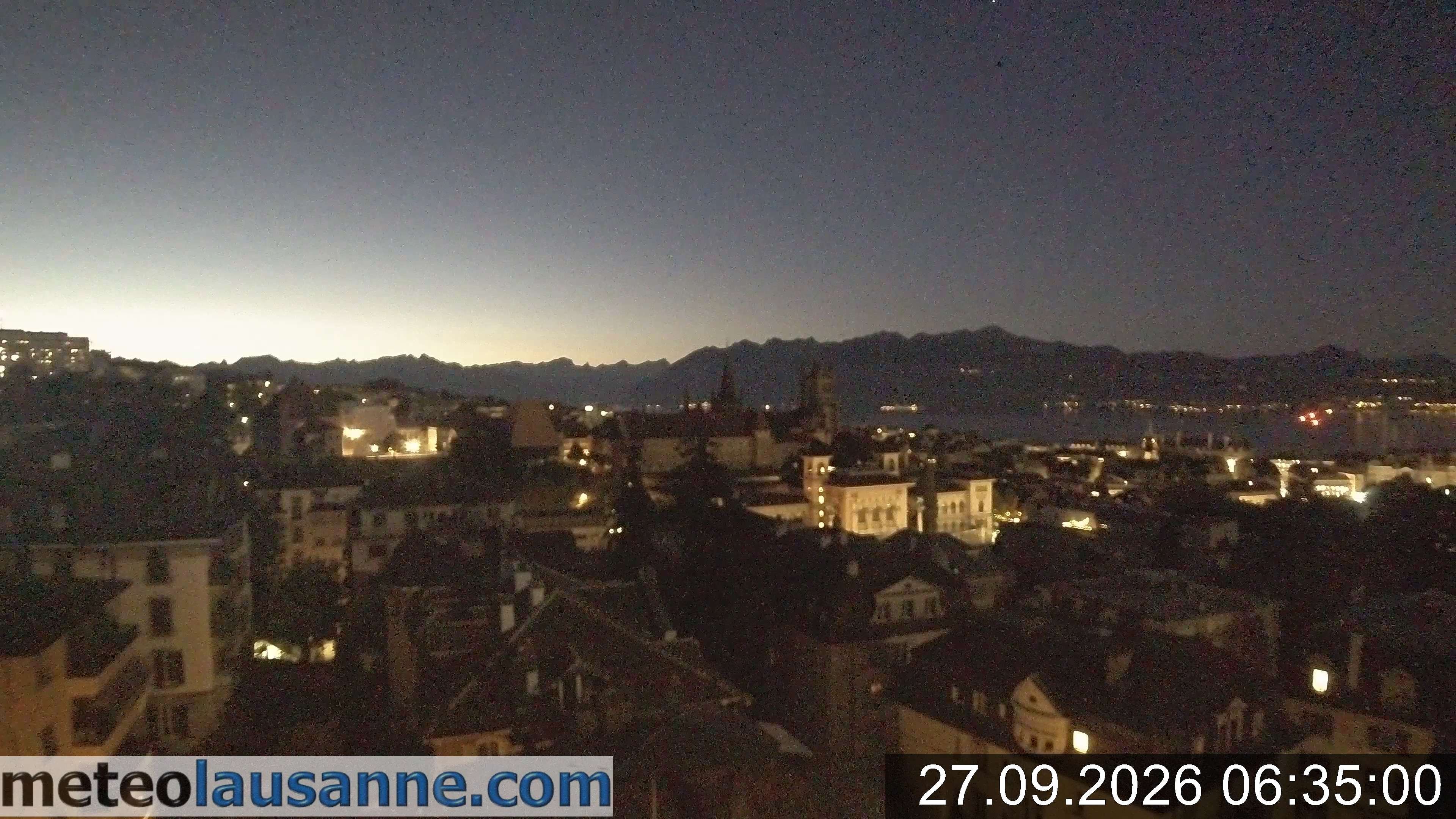 Archiv Foto Webcam Lausanne - Genfer See