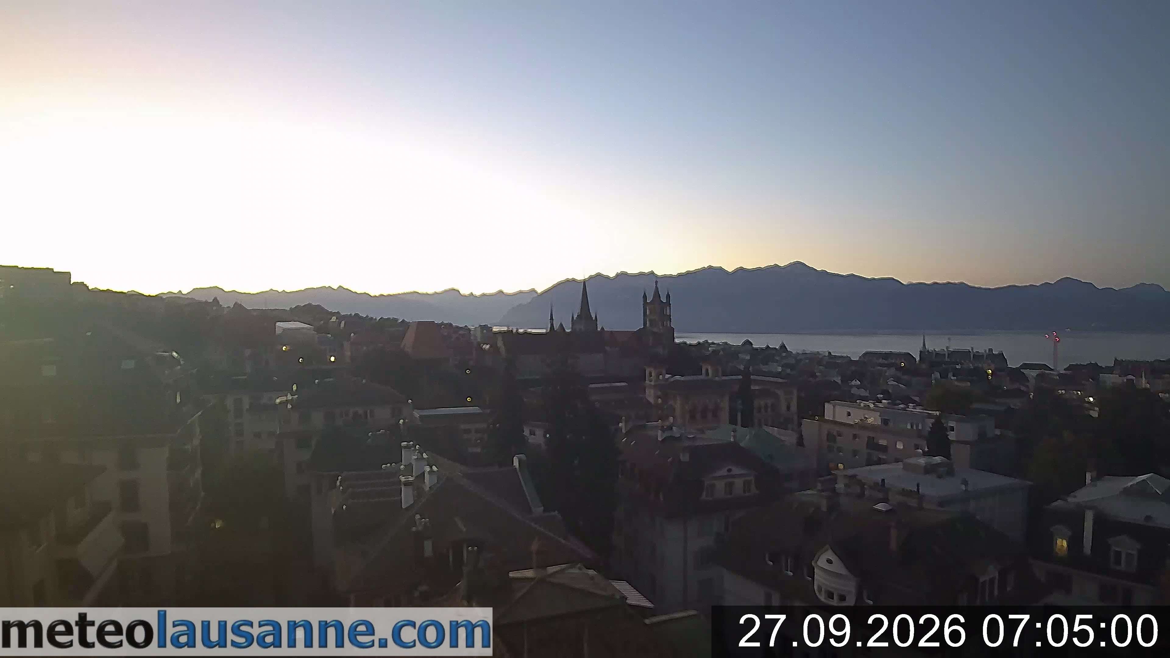 Archiv Foto Webcam Lausanne - Genfer See