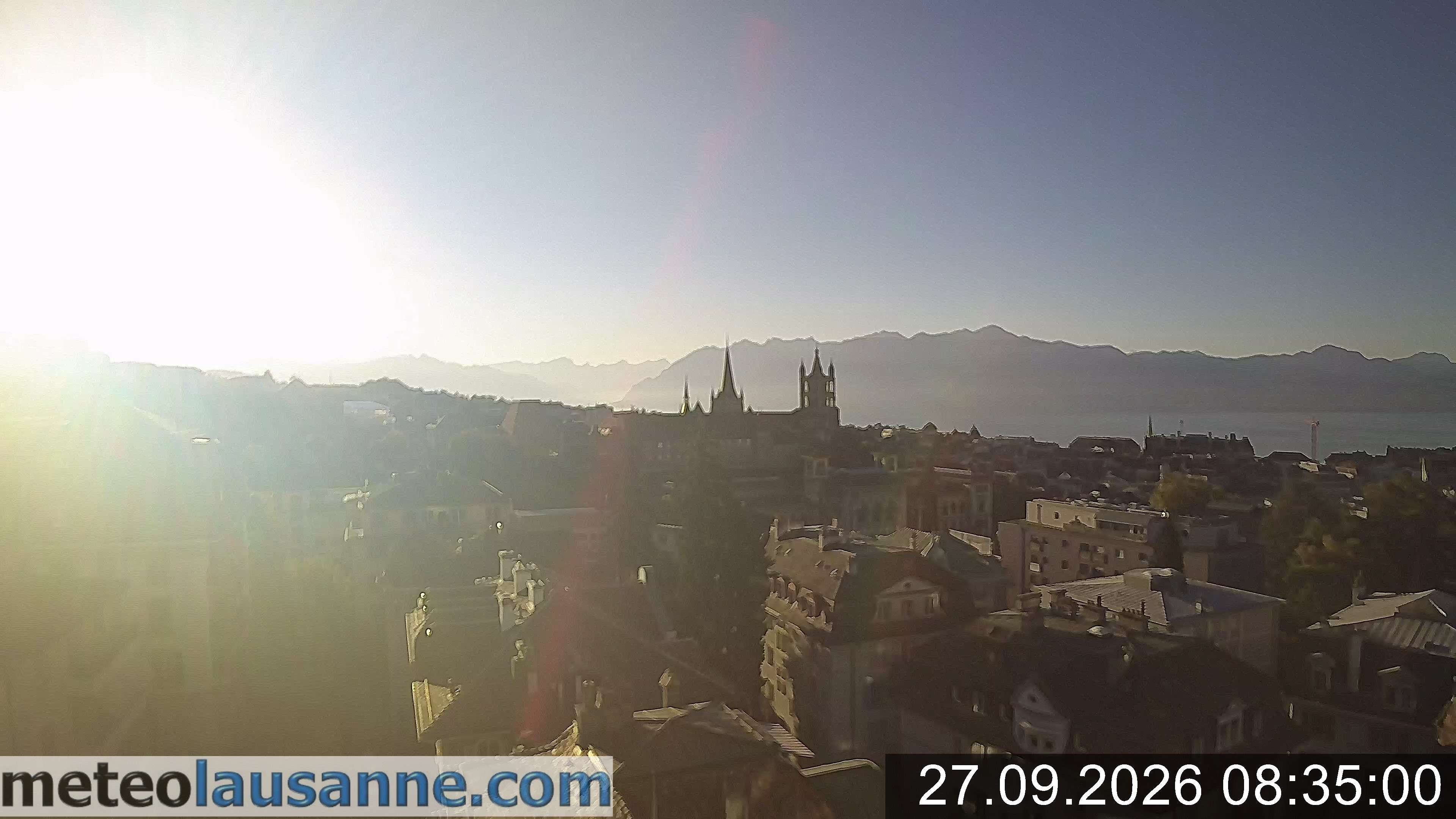 Archiv Foto Webcam Lausanne - Genfer See