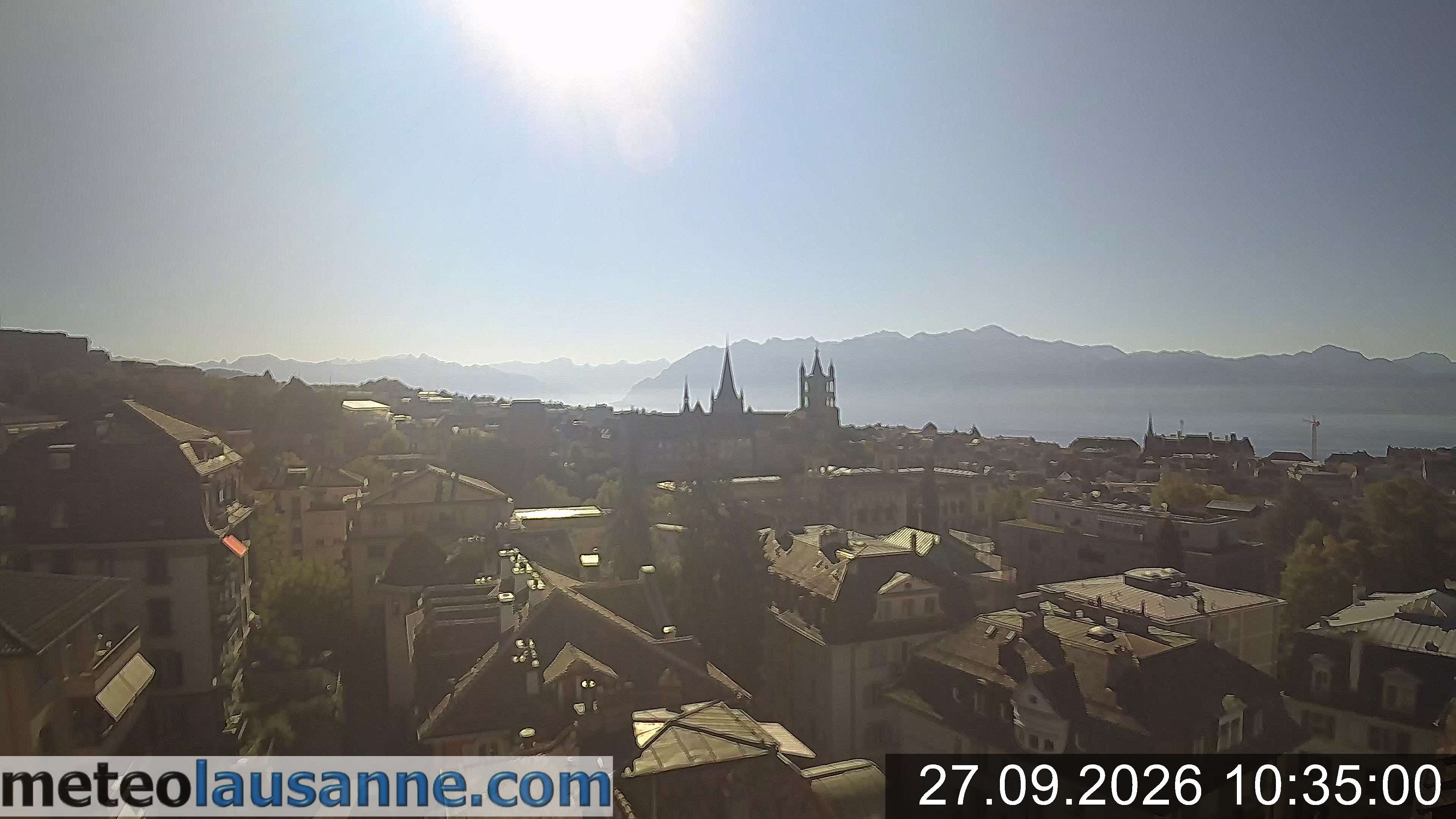 Archiv Foto Webcam Lausanne - Genfer See