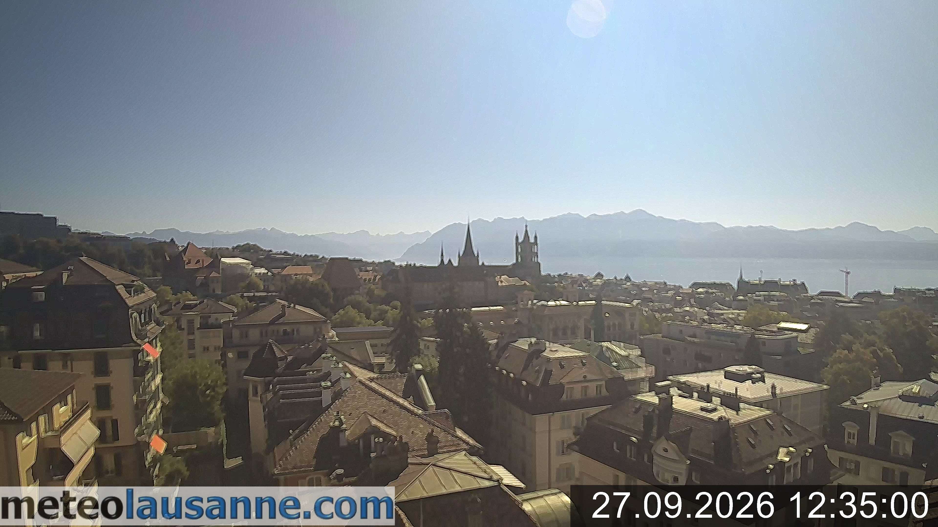 Archiv Foto Webcam Lausanne - Genfer See