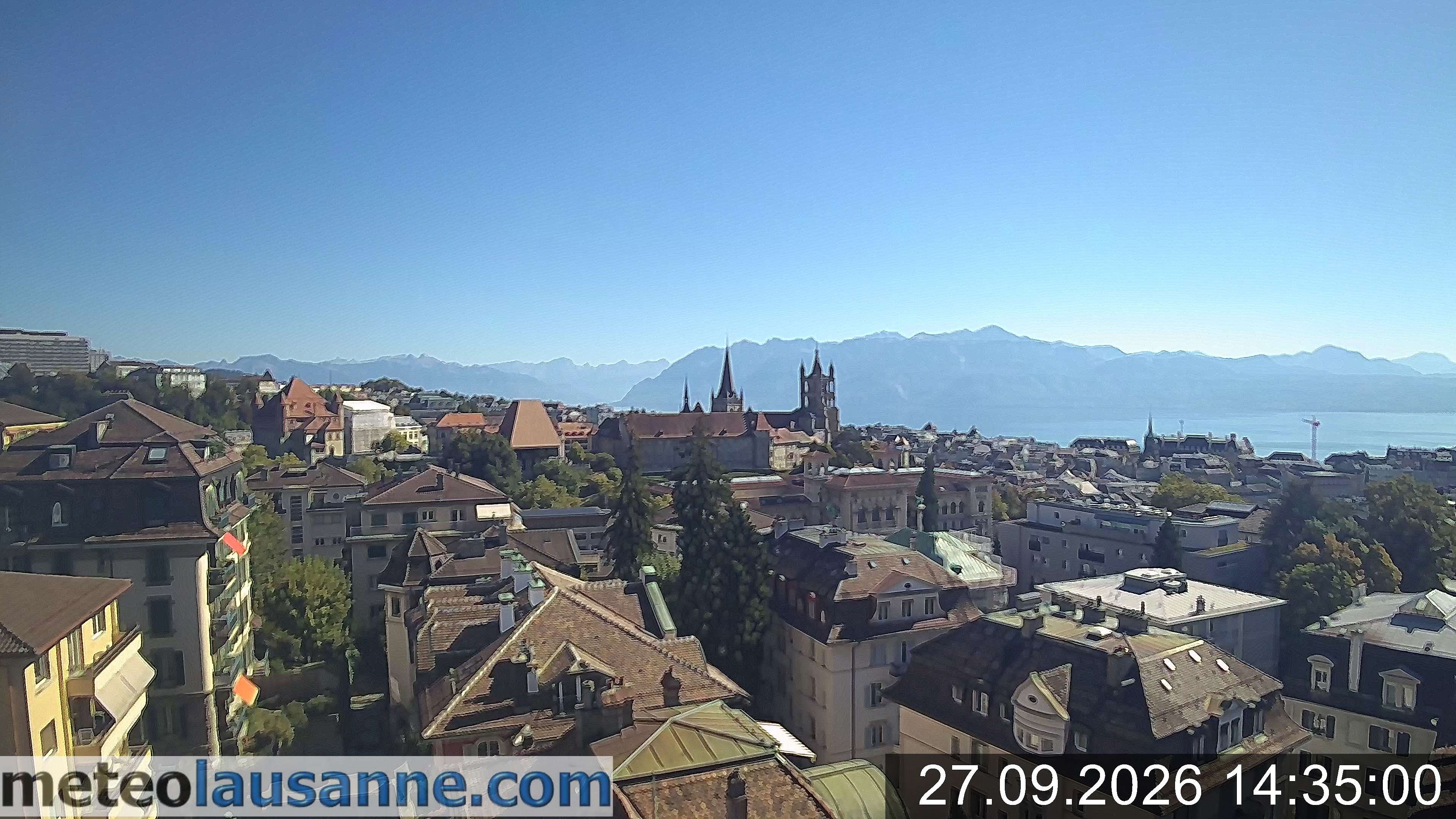 Archiv Foto Webcam Lausanne - Genfer See