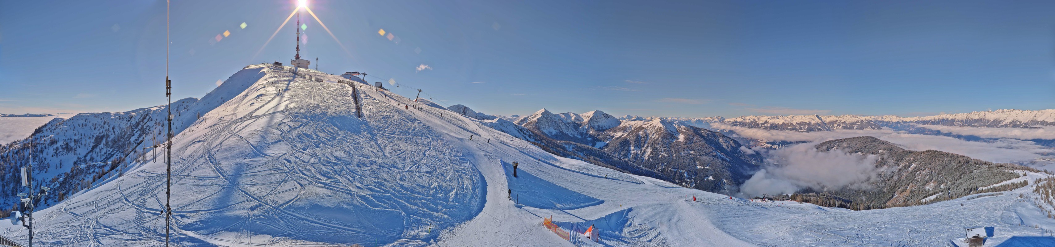 Archiv Foto Webcam Goldeck: Panoramablick Gipfel