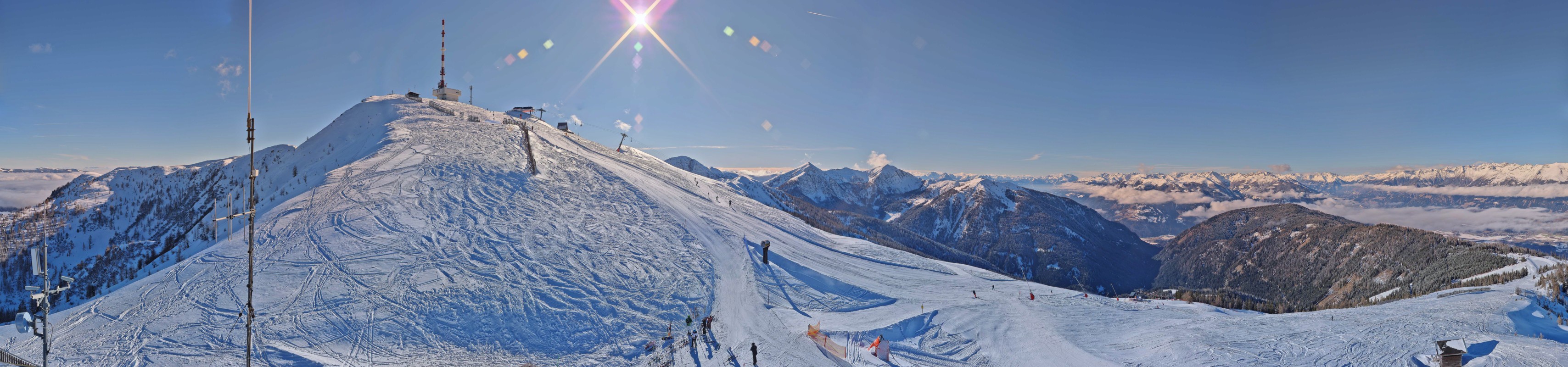 Archiv Foto Webcam Goldeck: Panoramablick Gipfel