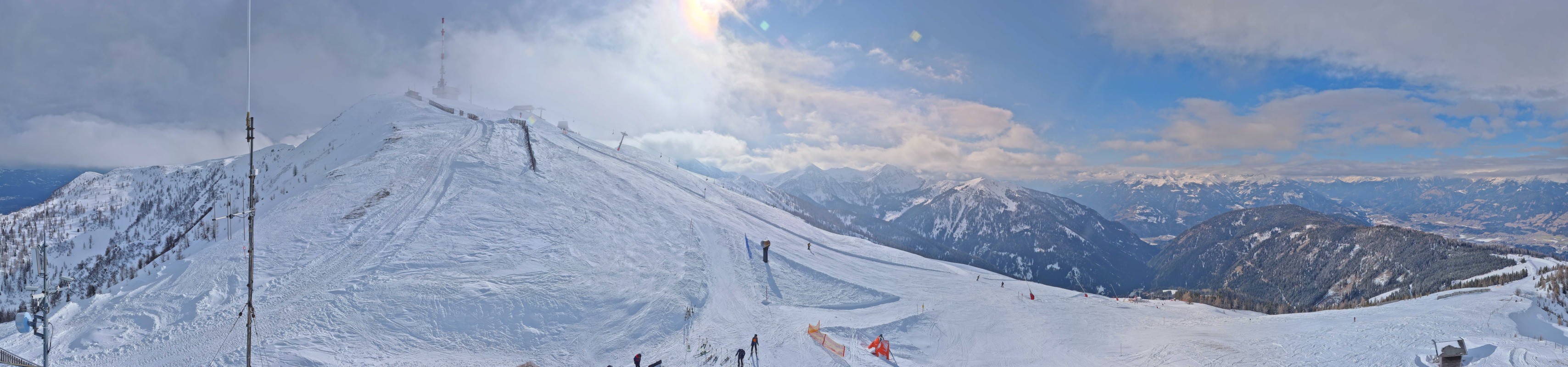 Archiv Foto Webcam Goldeck: Panoramablick Gipfel