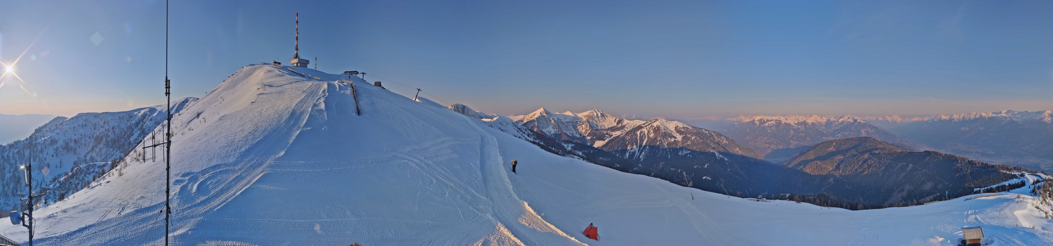 Archiv Foto Webcam Goldeck: Panoramablick Gipfel