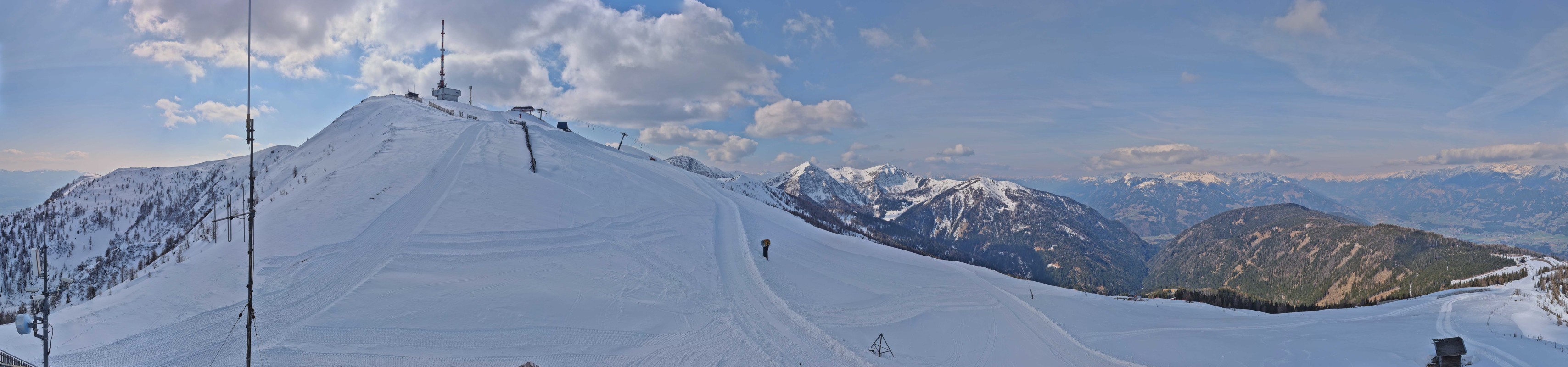 Archiv Foto Webcam Goldeck: Panoramablick Gipfel