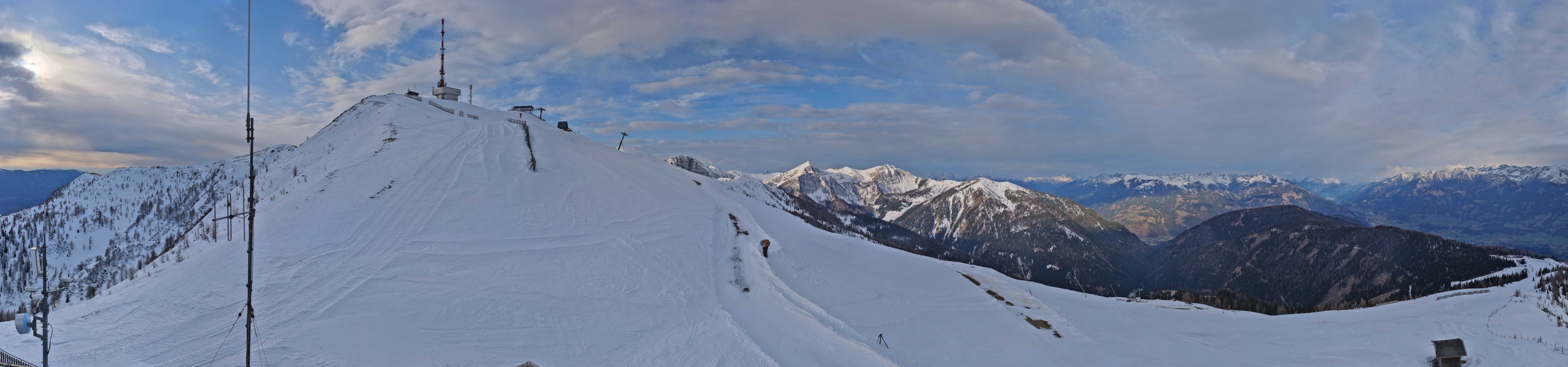 Archiv Foto Webcam Goldeck: Panoramablick Gipfel