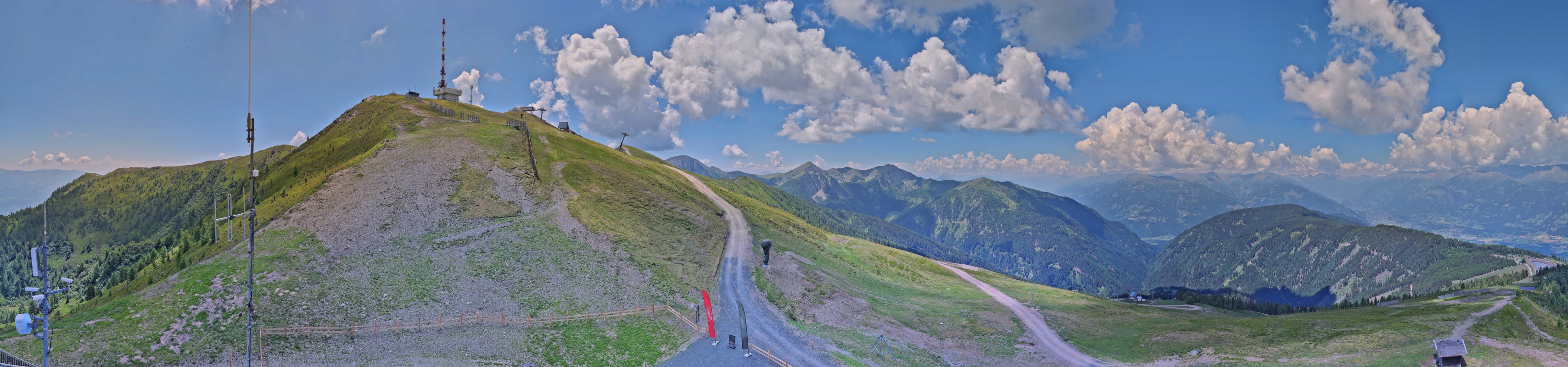 Archiv Foto Webcam Goldeck: Panoramablick Gipfel