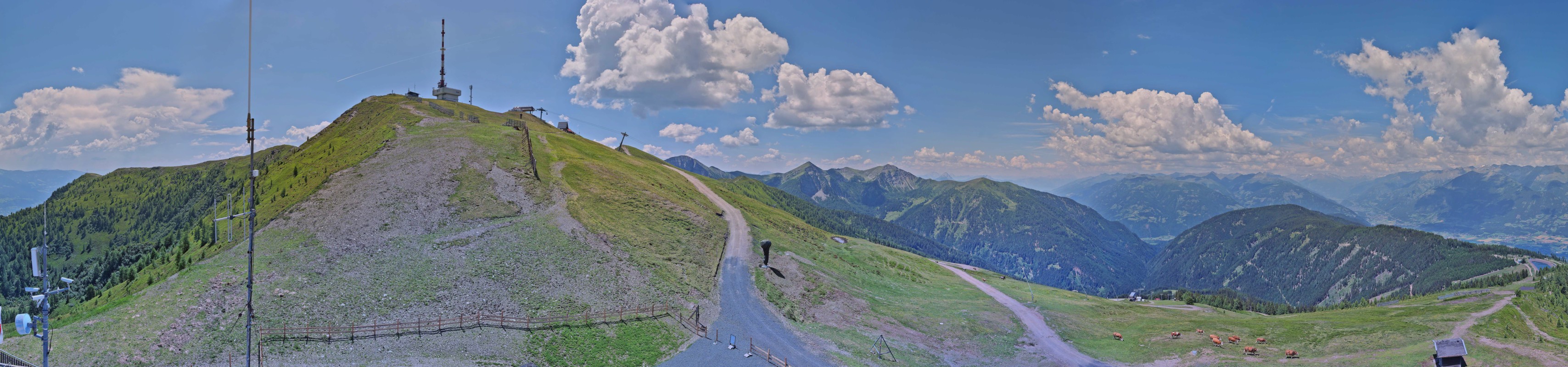 Archiv Foto Webcam Goldeck: Panoramablick Gipfel