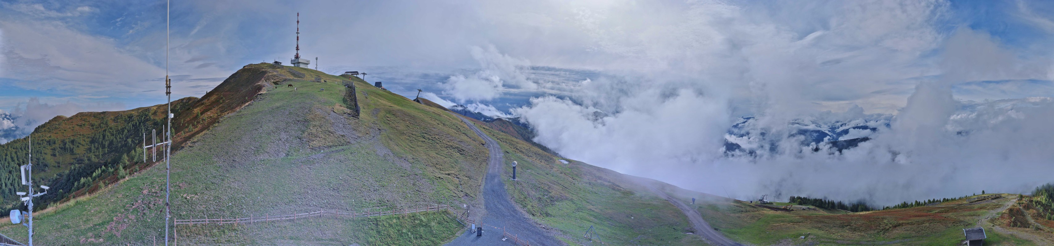 Archiv Foto Webcam Goldeck: Panoramablick Gipfel