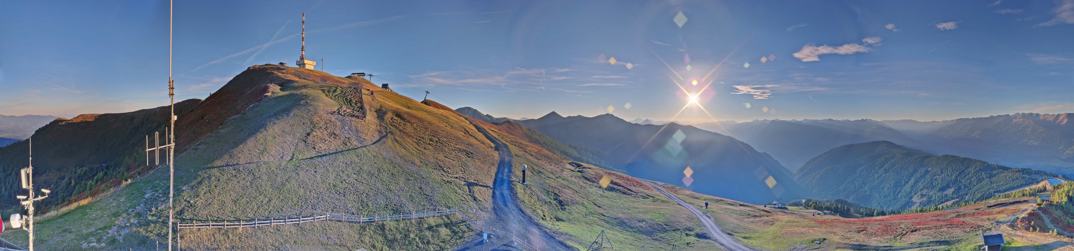 Archiv Foto Webcam Goldeck: Panoramablick Gipfel