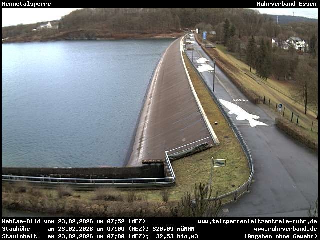 Archiv Foto Webcam Hennetalsperre am Hennesee