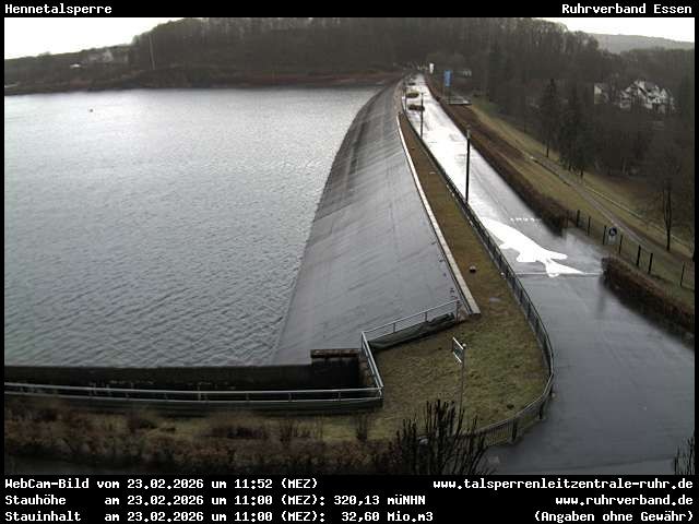 Archiv Foto Webcam Hennetalsperre am Hennesee