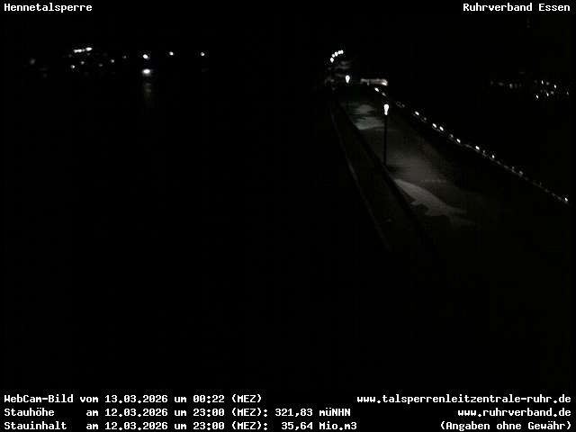 Archiv Foto Webcam Hennetalsperre am Hennesee