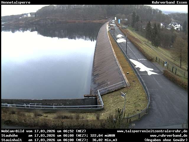 Archiv Foto Webcam Hennetalsperre am Hennesee