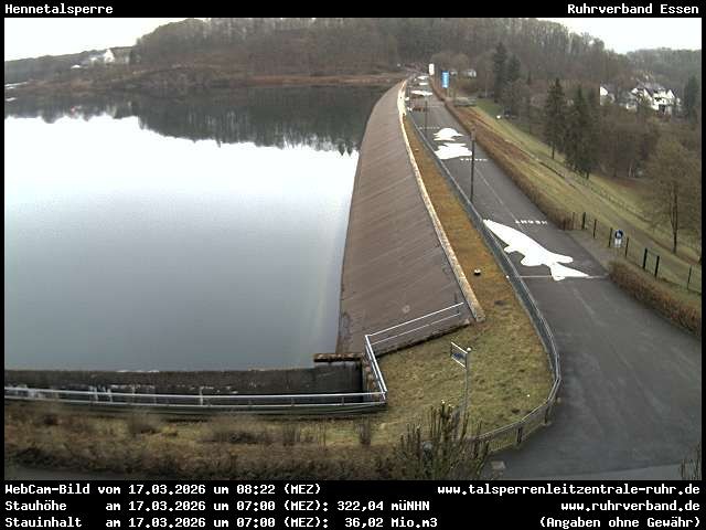Archiv Foto Webcam Hennetalsperre am Hennesee
