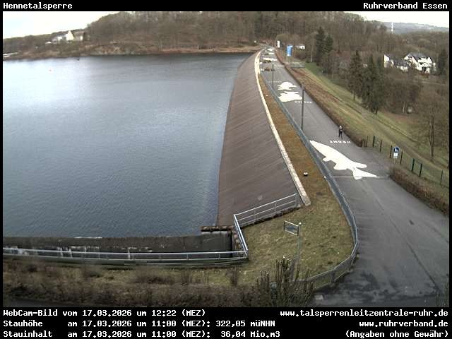 Archiv Foto Webcam Hennetalsperre am Hennesee