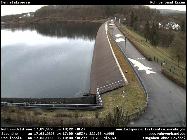 Archiv Foto Webcam Hennetalsperre am Hennesee