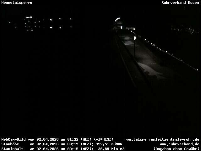 Archiv Foto Webcam Hennetalsperre am Hennesee