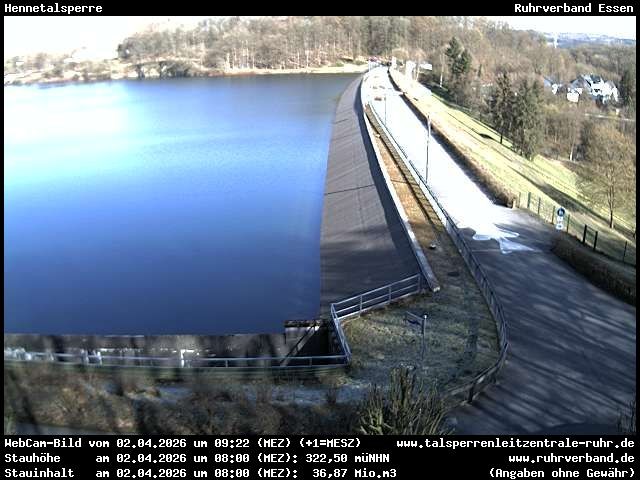 Archiv Foto Webcam Hennetalsperre am Hennesee