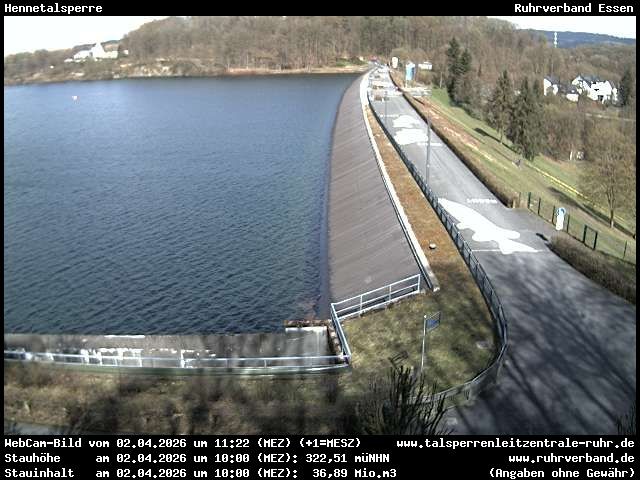 Archiv Foto Webcam Hennetalsperre am Hennesee