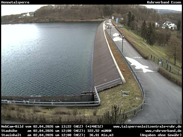 Archiv Foto Webcam Hennetalsperre am Hennesee