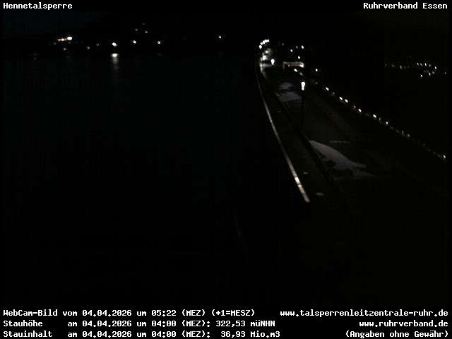 Archiv Foto Webcam Hennetalsperre am Hennesee