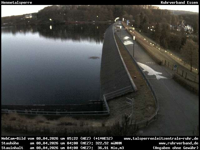 Archiv Foto Webcam Hennetalsperre am Hennesee